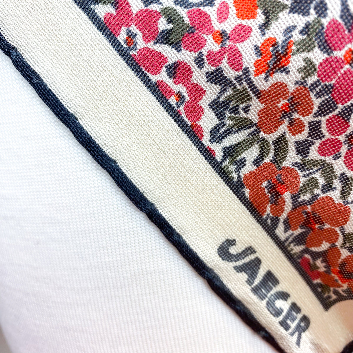 Jaeger Floral Vintage Silk Scarf