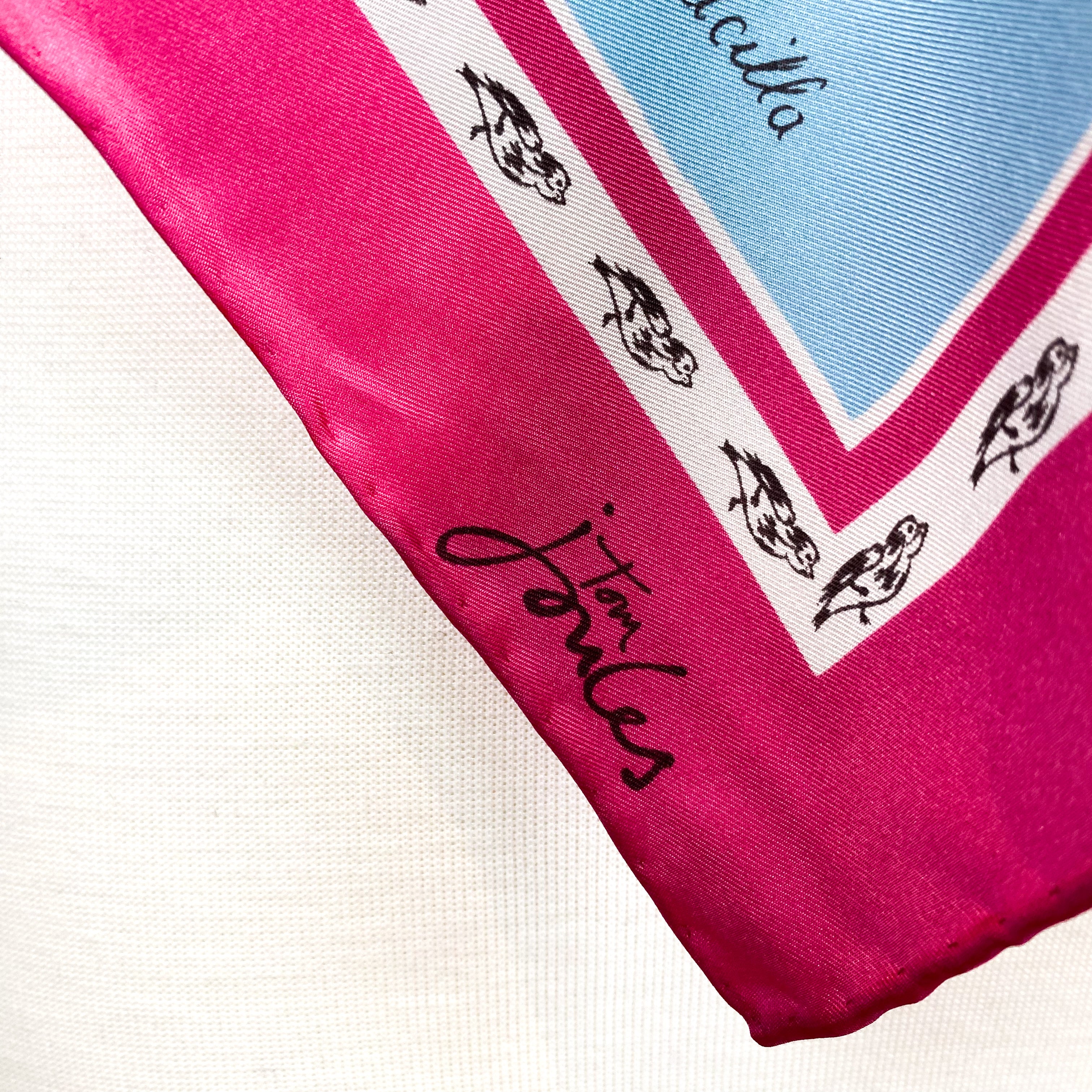 Pretty Bird Design Joules Silk Scarf