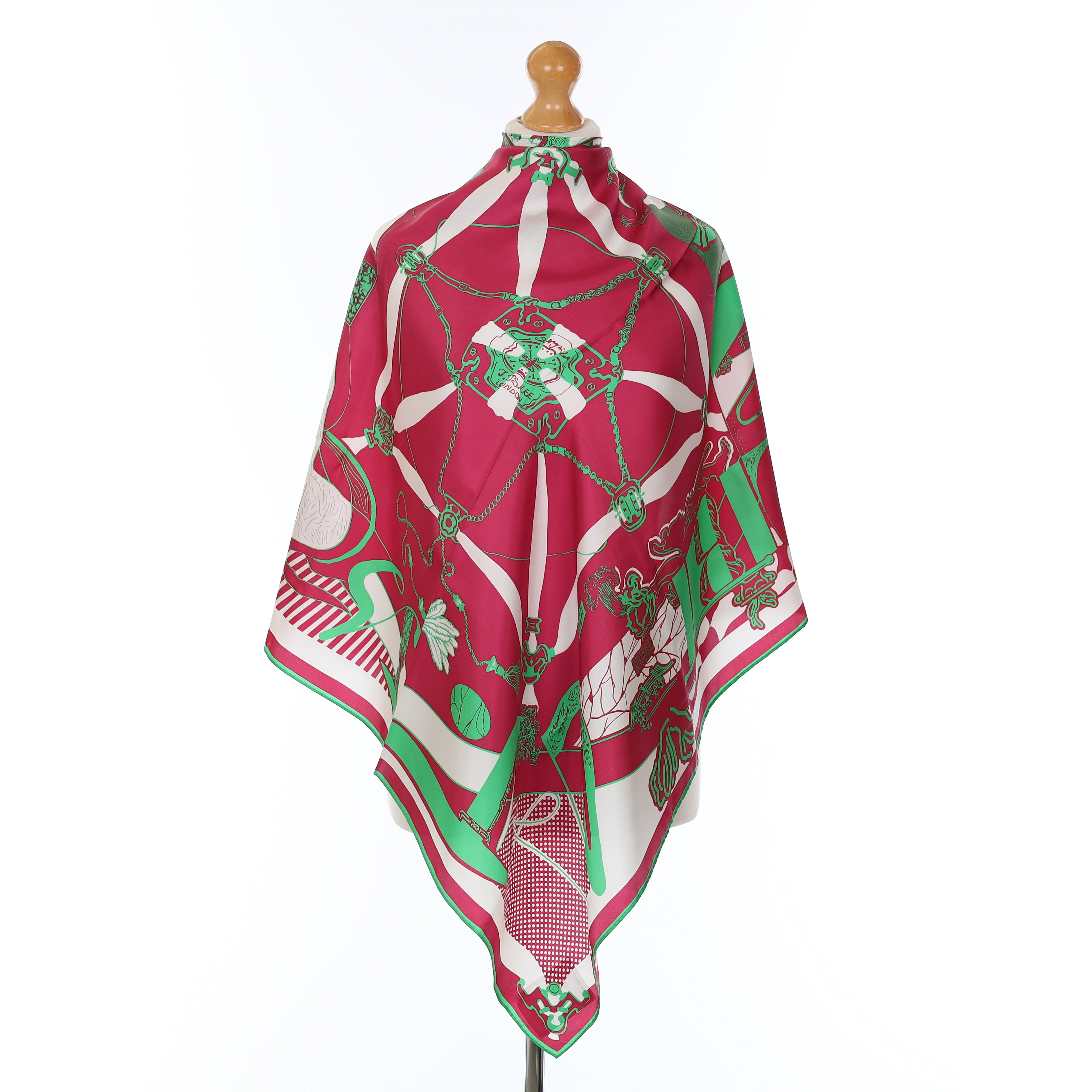 Brand New Boxed Shangri-La Hotel X J JS Lee Purple Patterned Silk Scarf