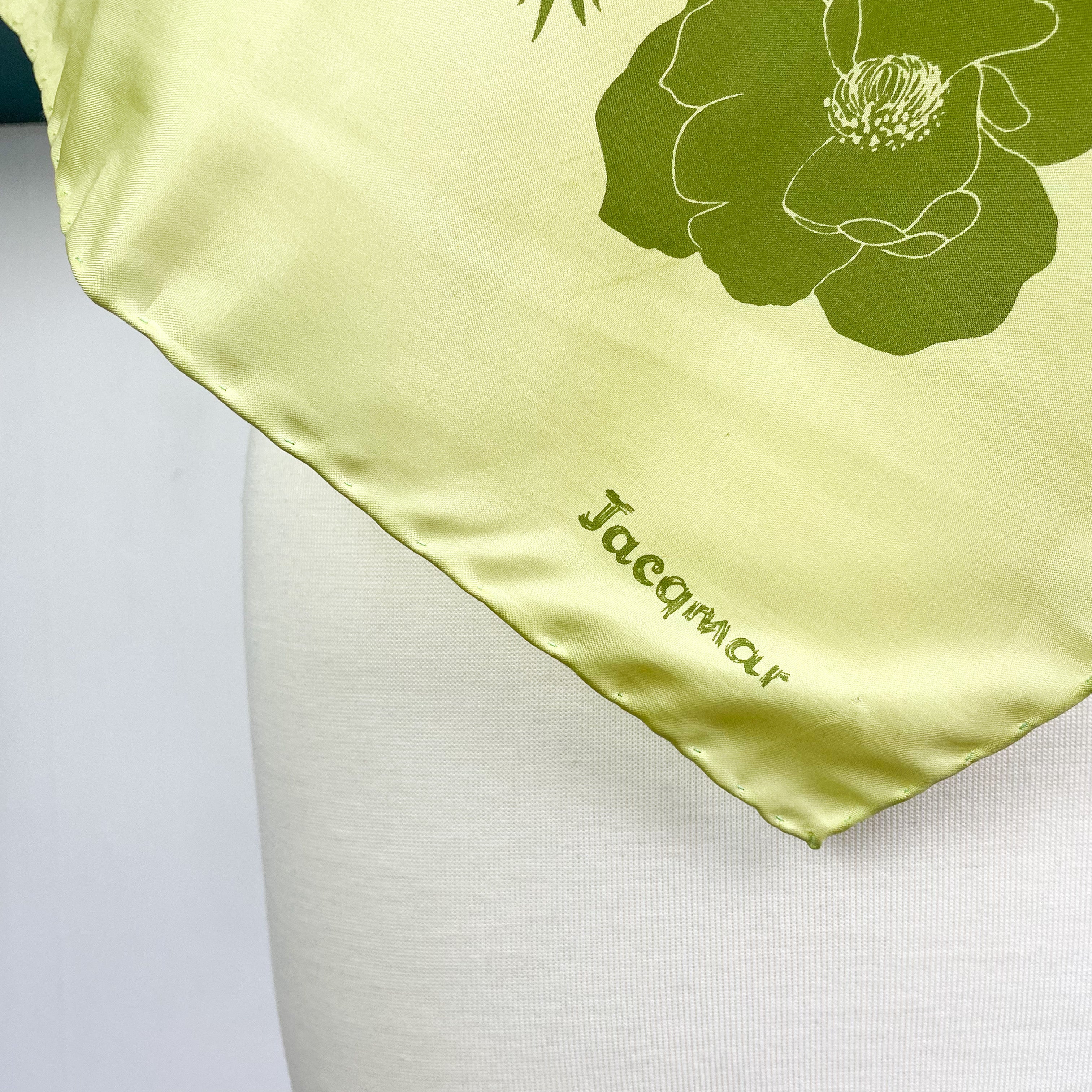 Jacqmar Floral Design Vintage Silk Scarf