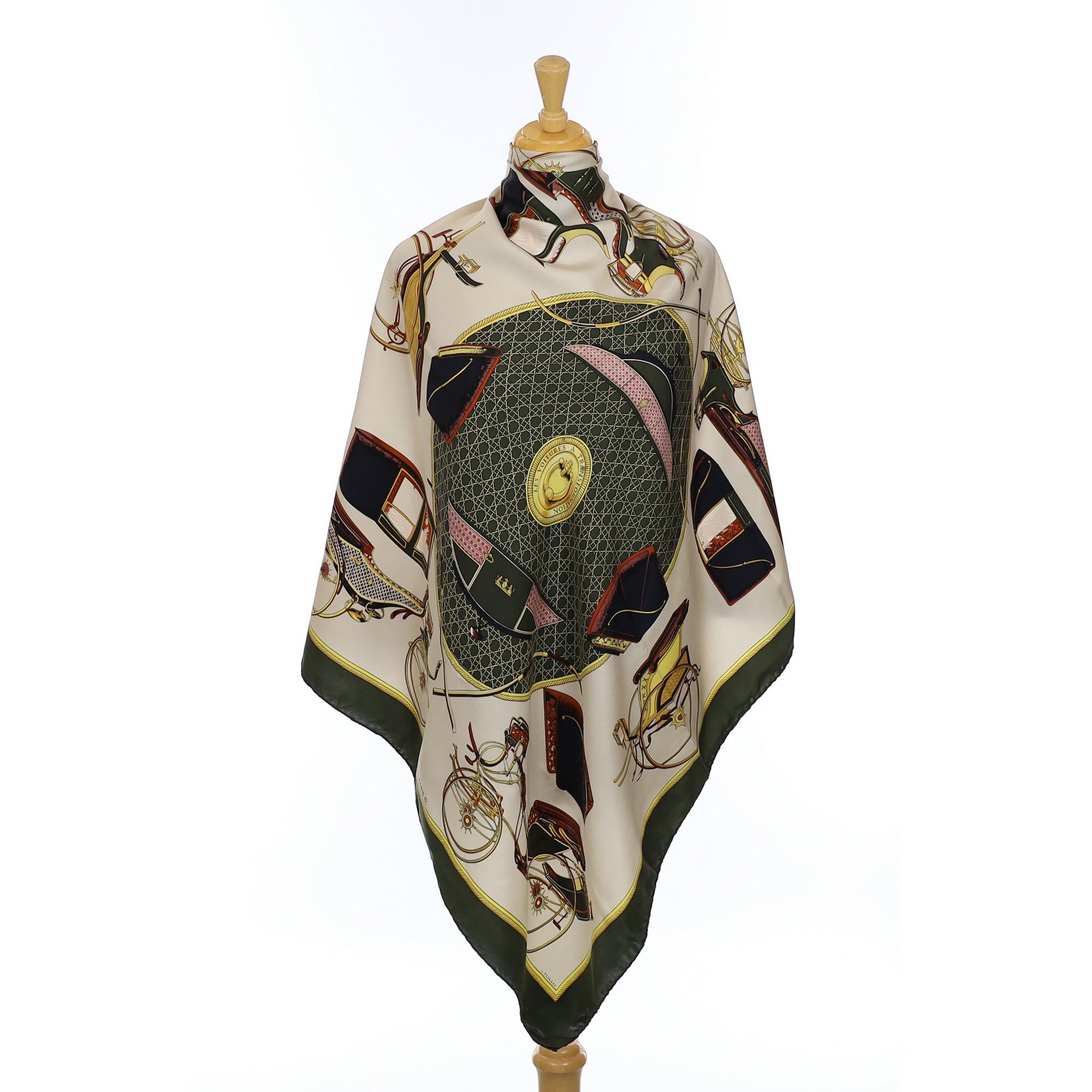 Hermès Les Voitures a Transformation Silk Scarf