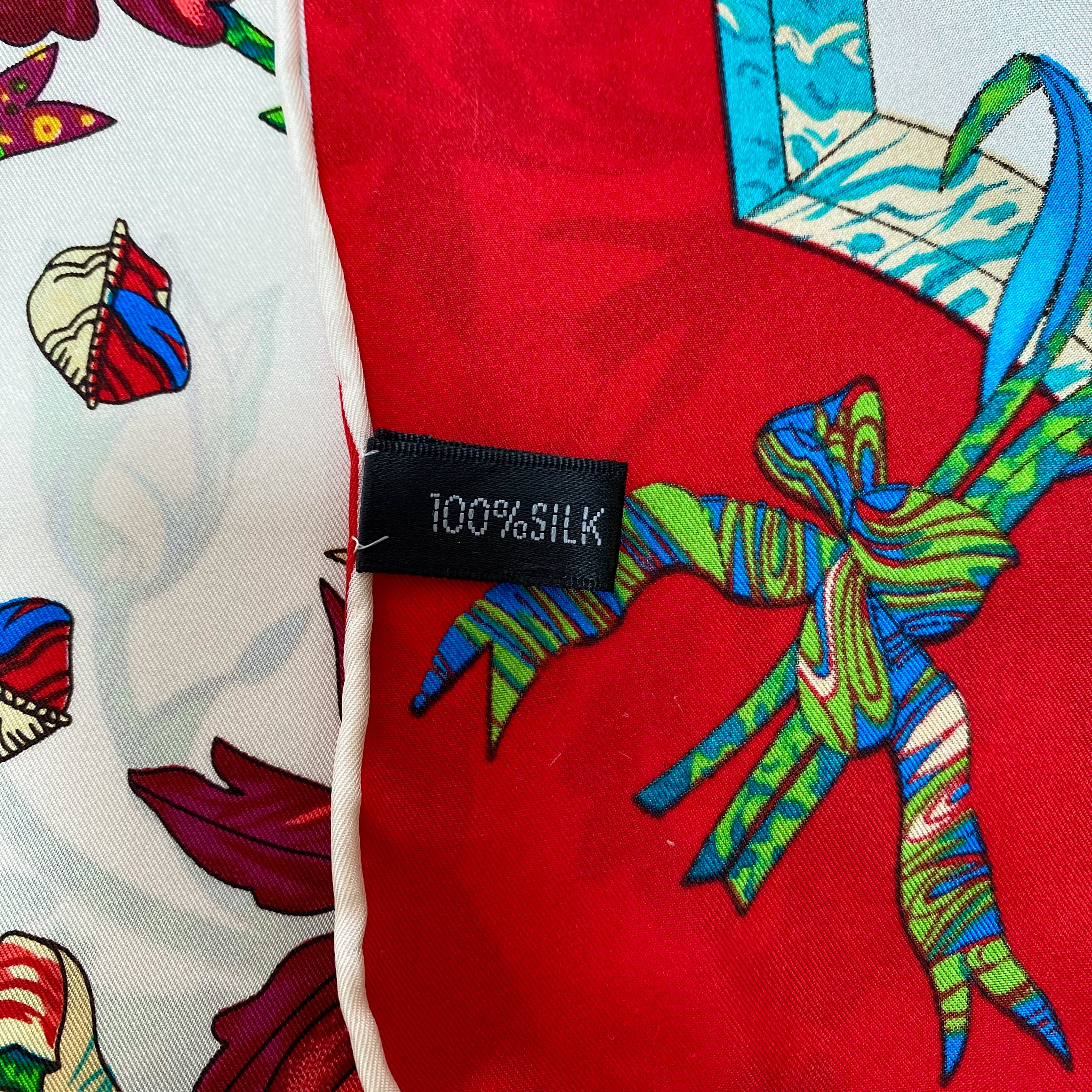 Colourful Floral Silk Scarf