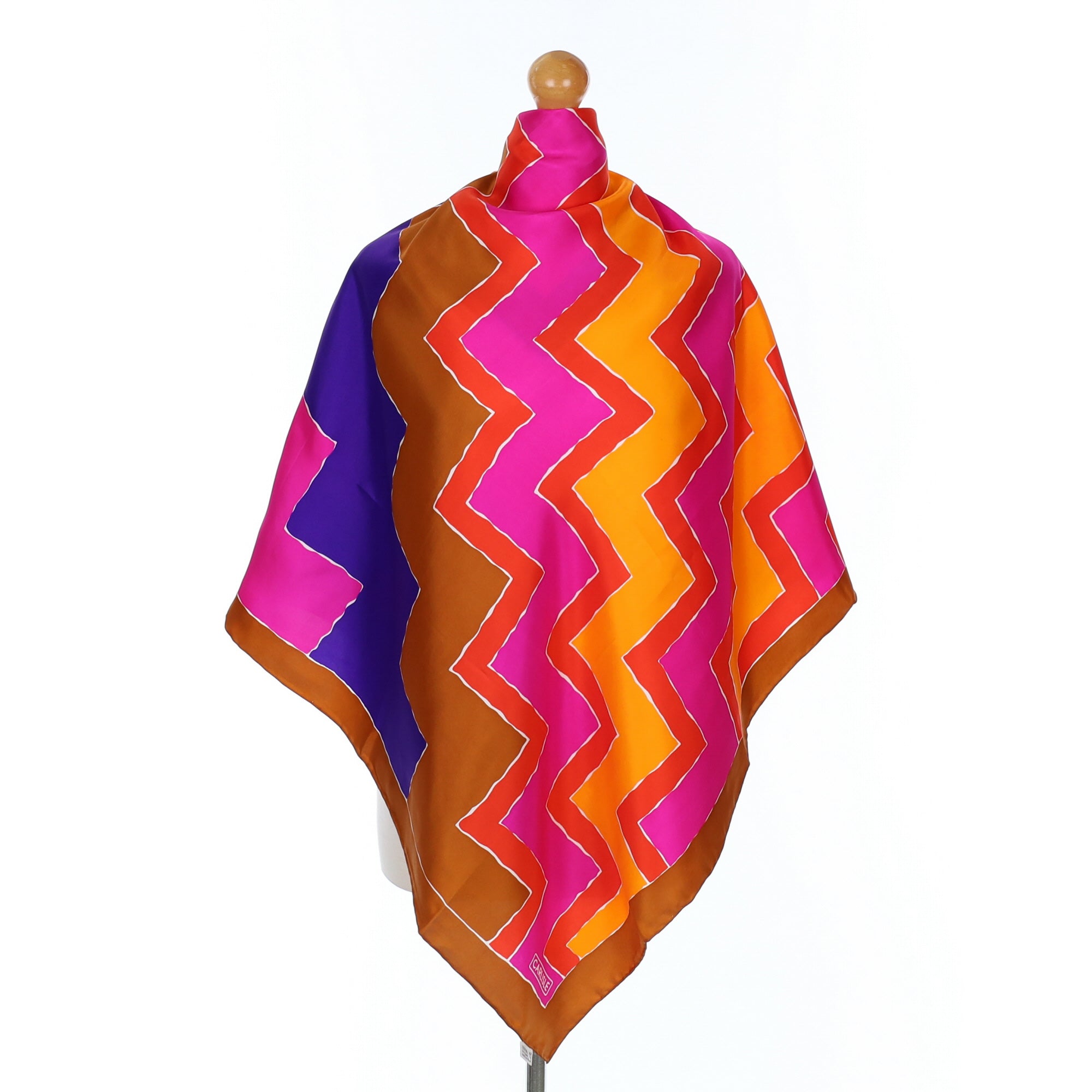 Carlisle Designer Zig Zag Silk Scarf