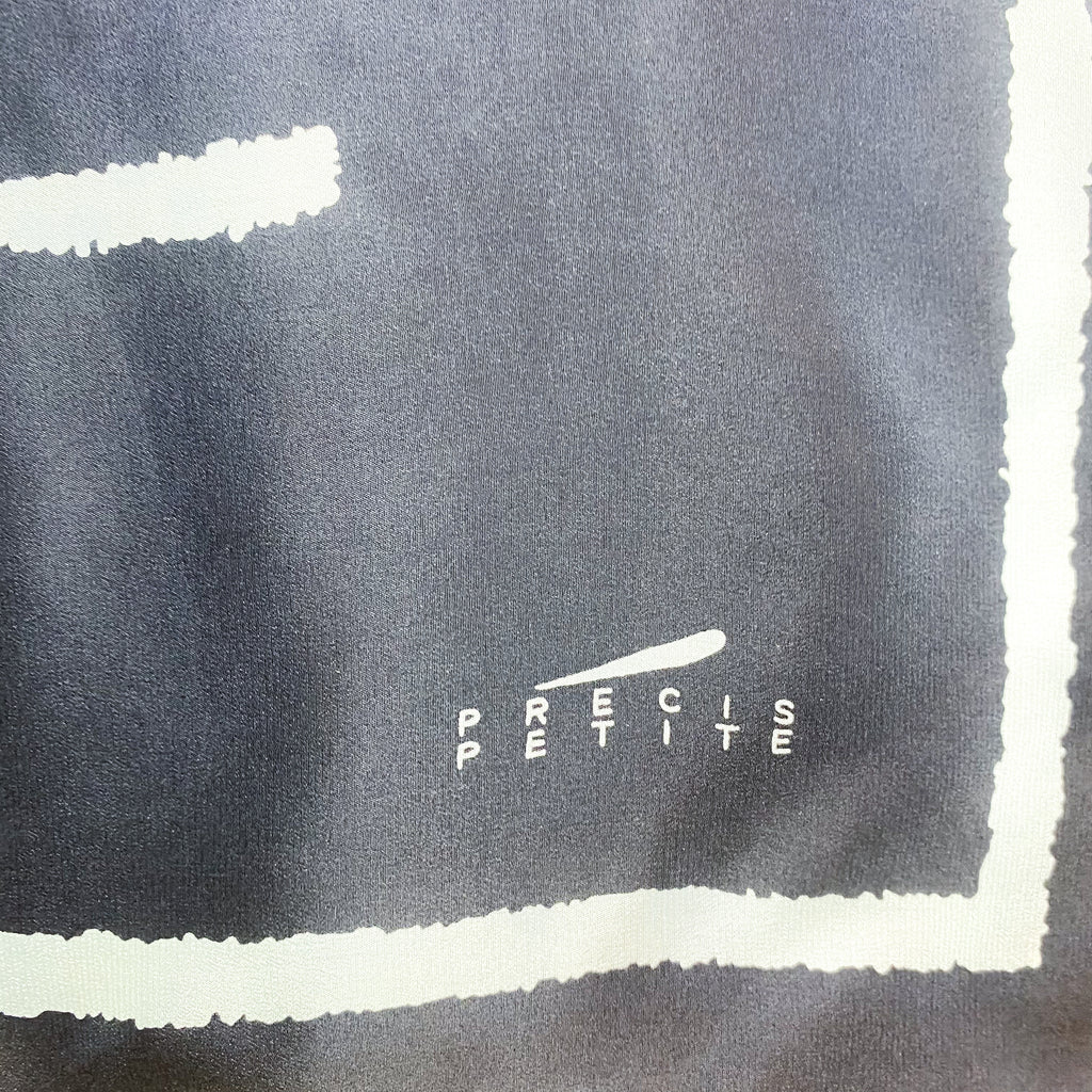 Precis Petite Navy Blue Vintage Silk Scarf