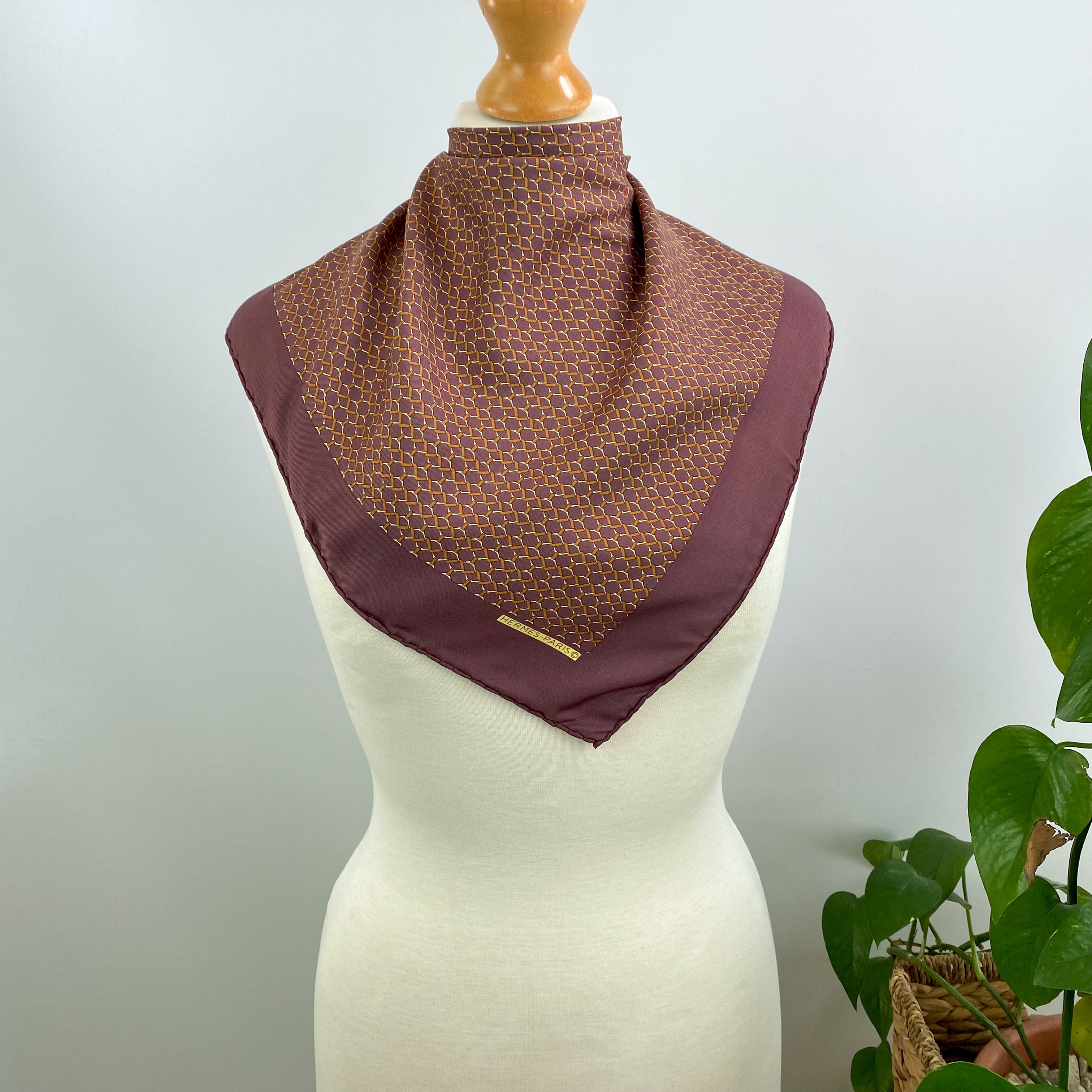 Hermès Geometric Small Silk Scarf