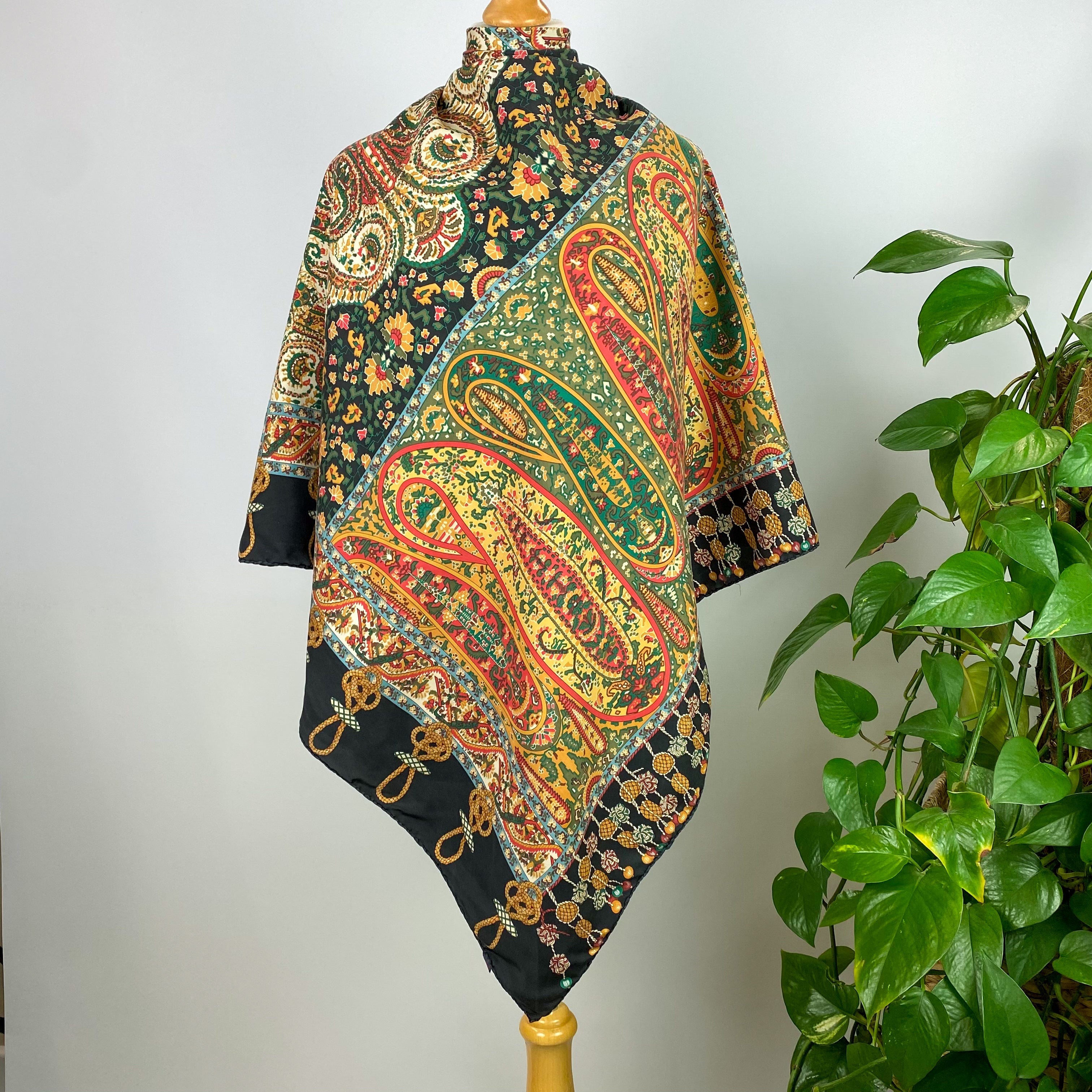 1980s Etro Paisley Vintage Silk Scarf