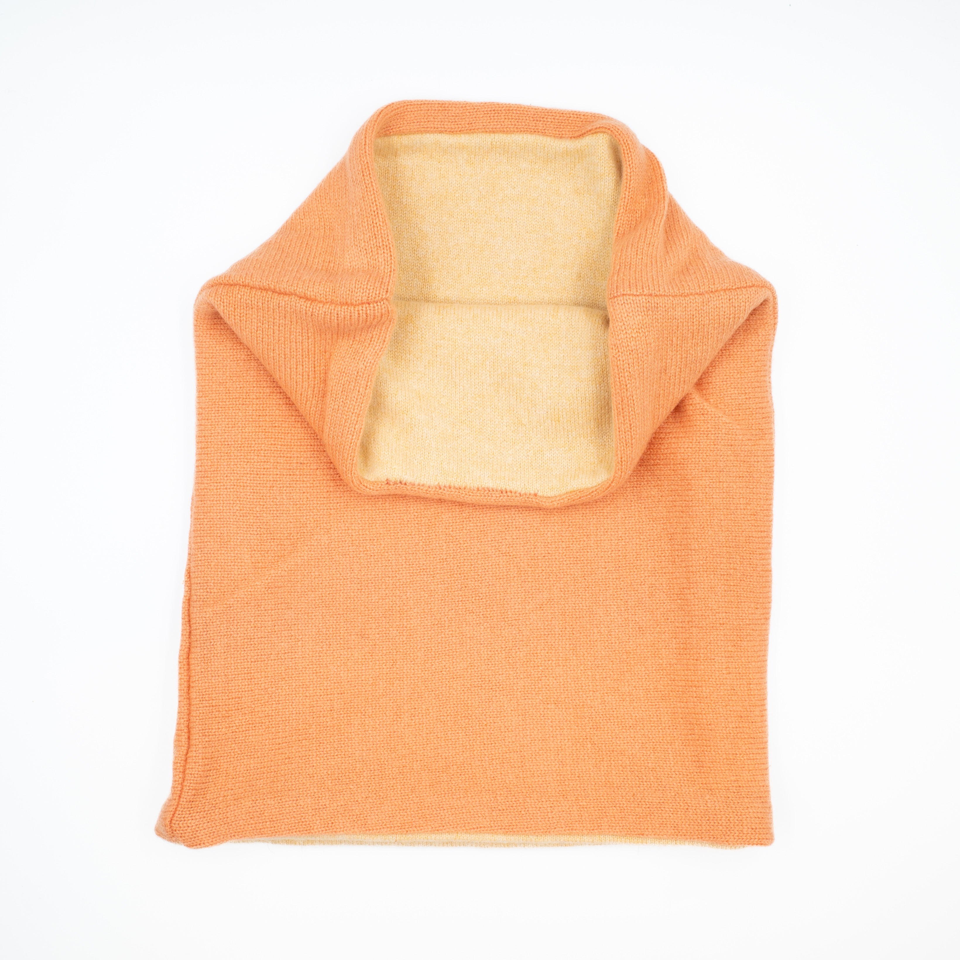 Sunrise Orange and Faded Peach Double Layered Snood