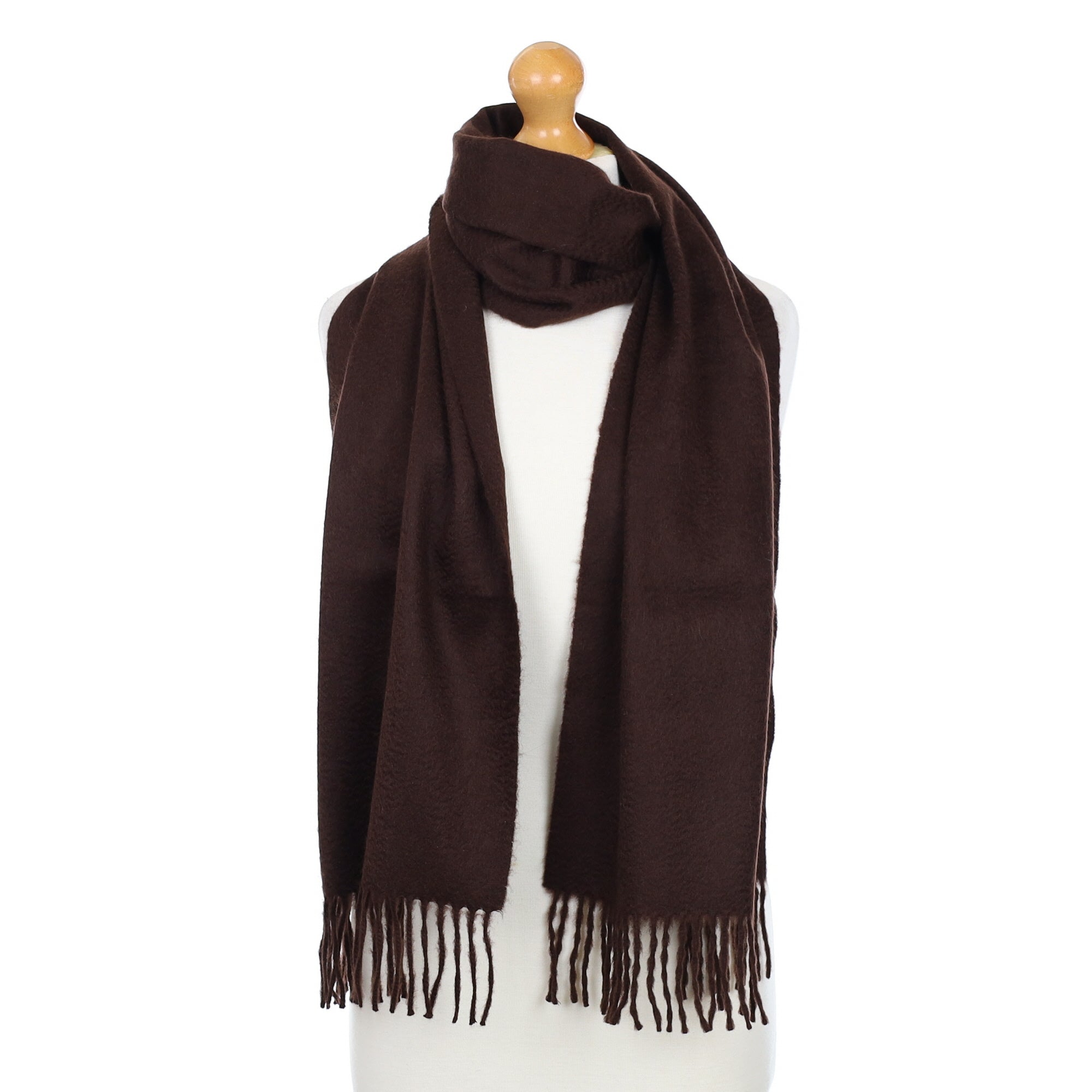 Scottish William & Son Navy Blue and Grey Cashmere Luxury Woven Scarf
