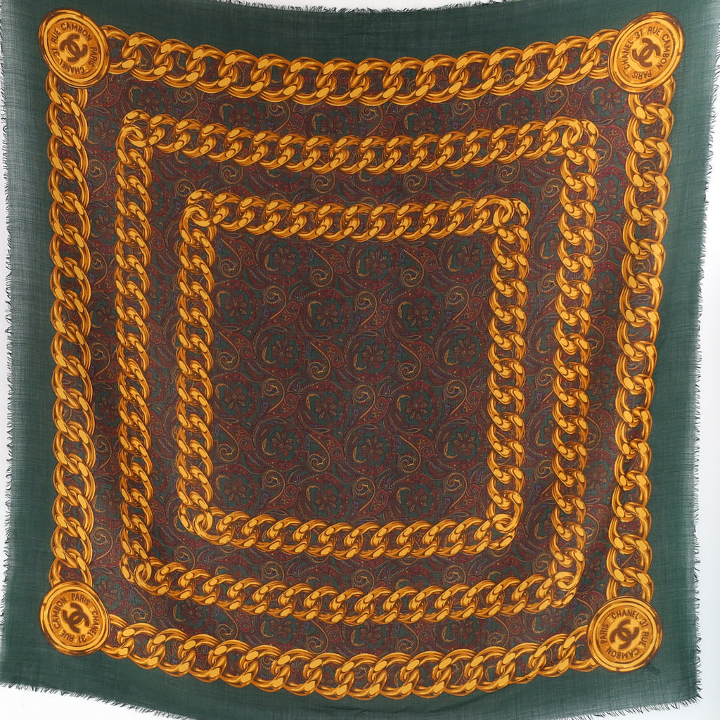 1980’s Chanel Vintage Wool and Silk Blend Scarf