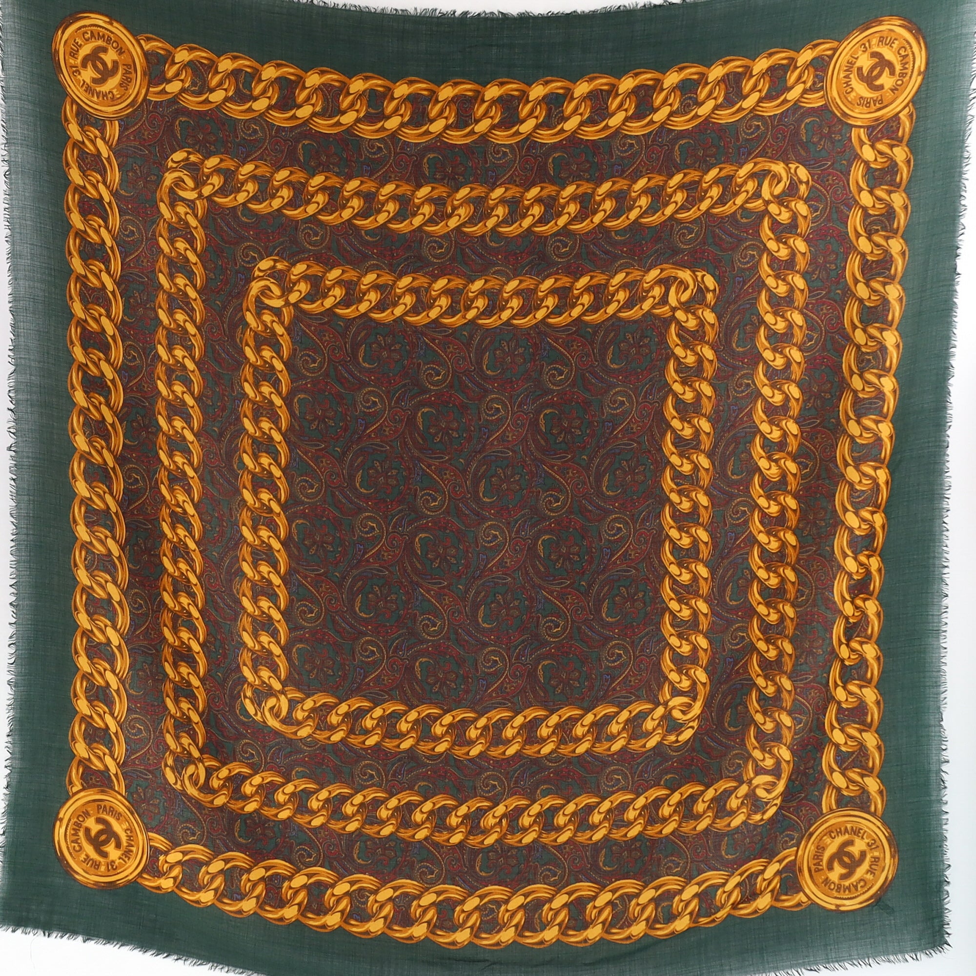 1980’s Chanel Vintage Wool and Silk Blend Scarf