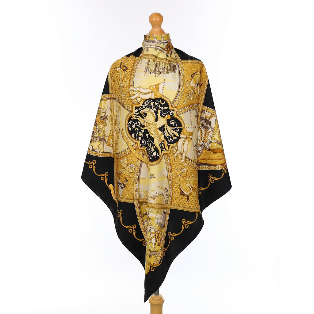 Hermès La Vie À Cheval Silk Scarf
