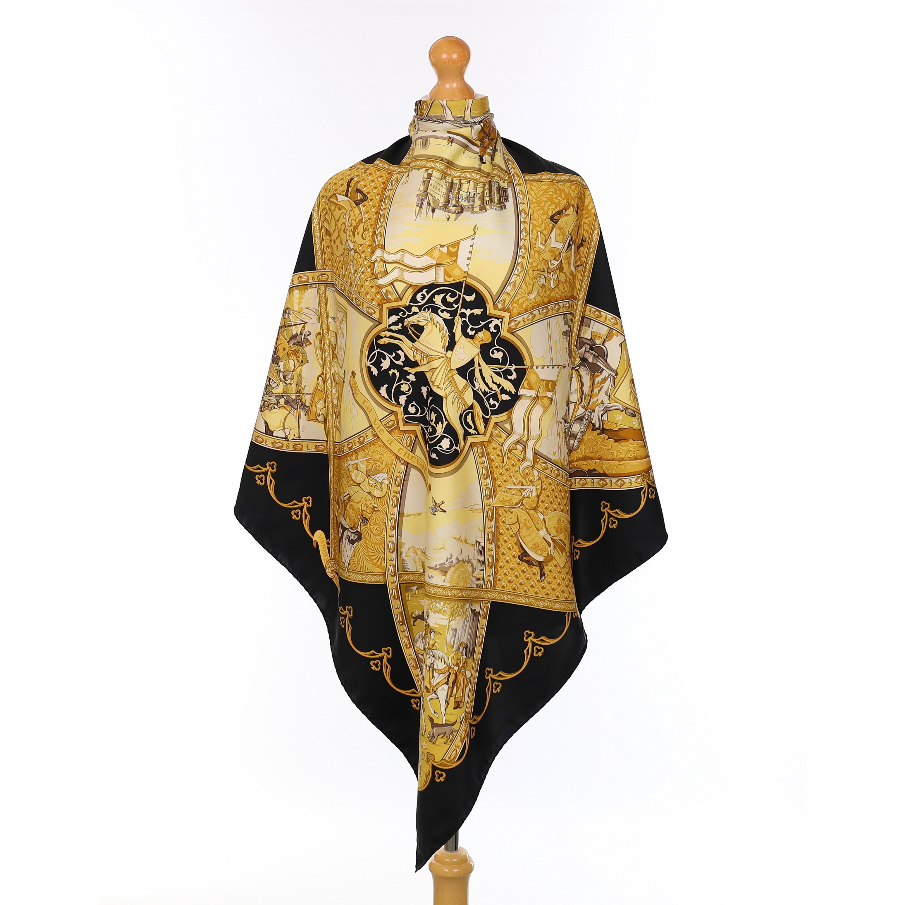 Hermès La Vie À Cheval Silk Scarf
