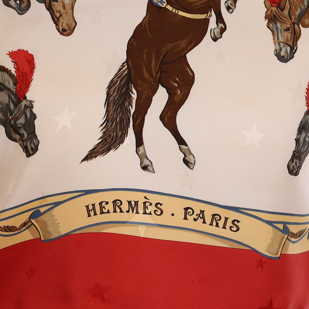Hermès En Piste Silk Scarf