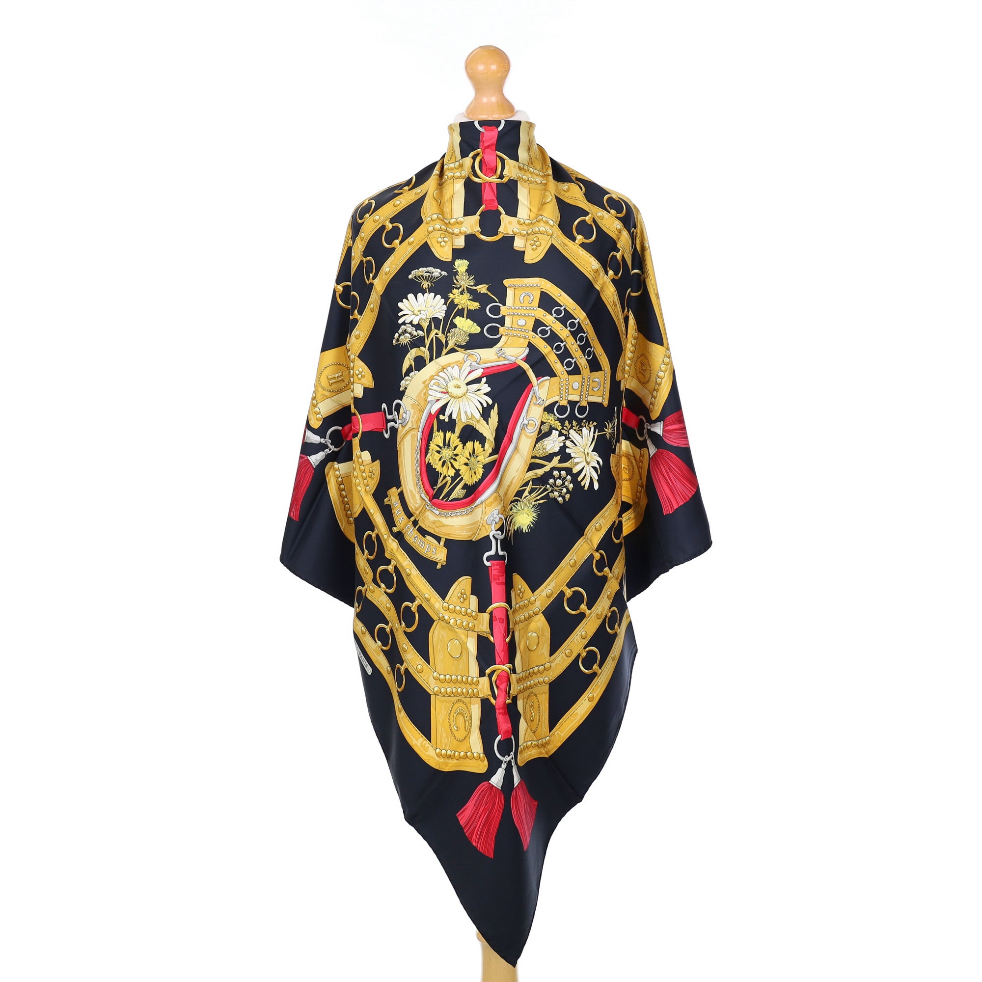 Brand New Boxed Hermès Aux Champs Silk Scarf