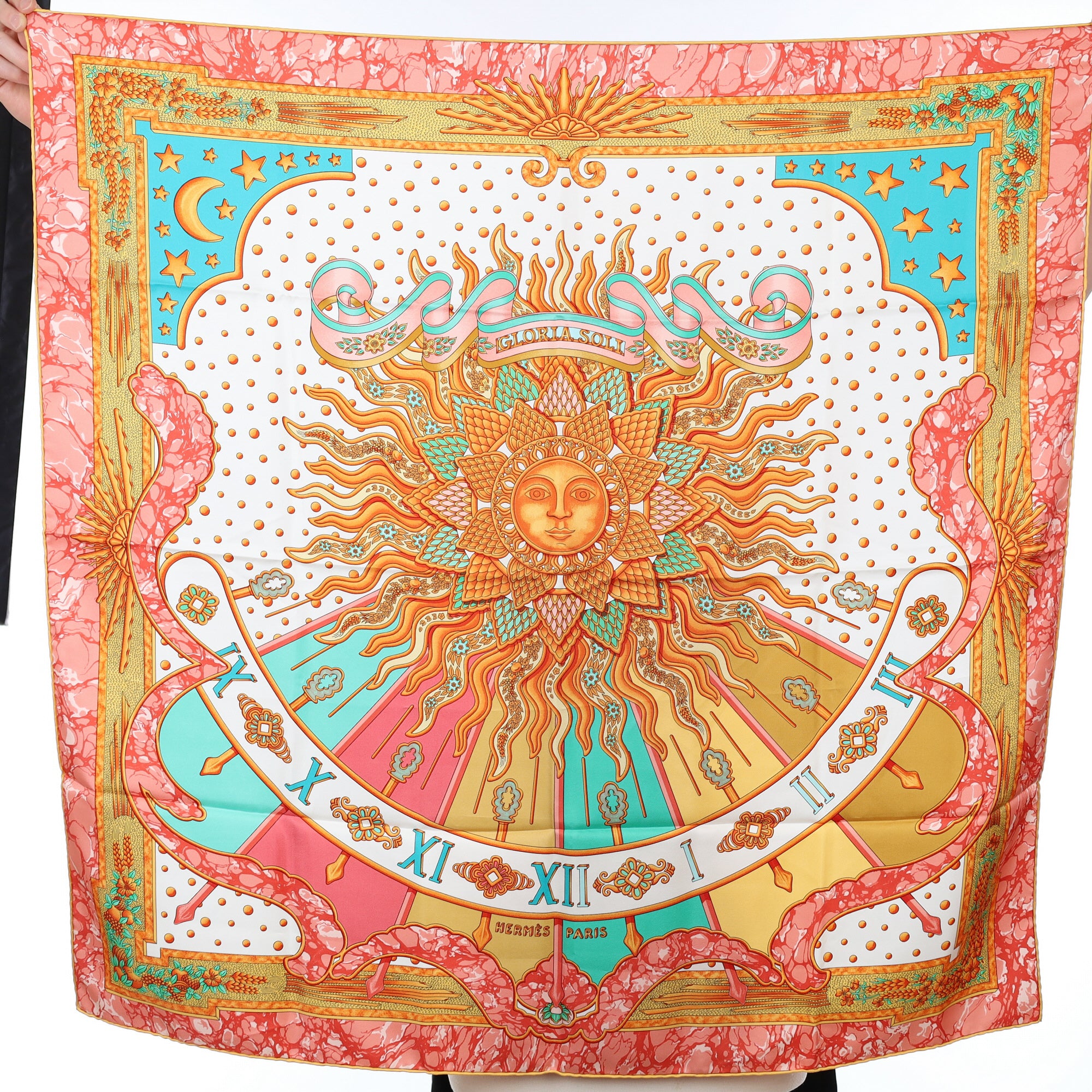 Brand New Boxed Hermès Gloria Soli Silk Scarf Quite Rare