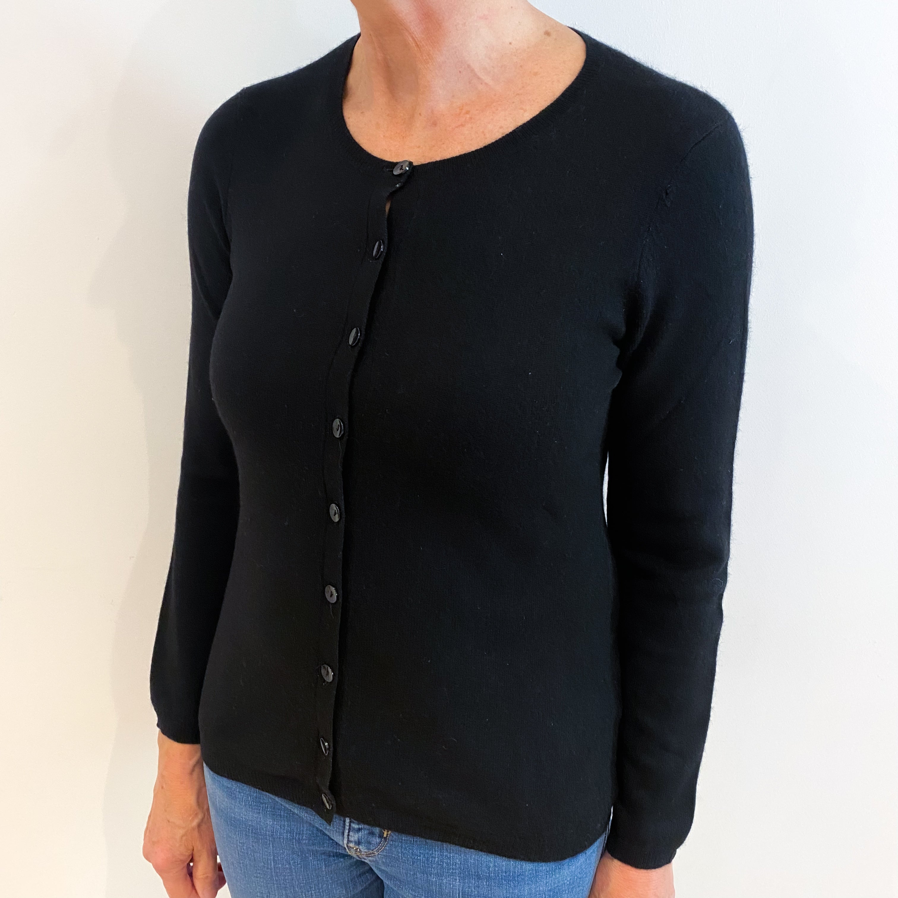 Black Cashmere Cardigan Medium