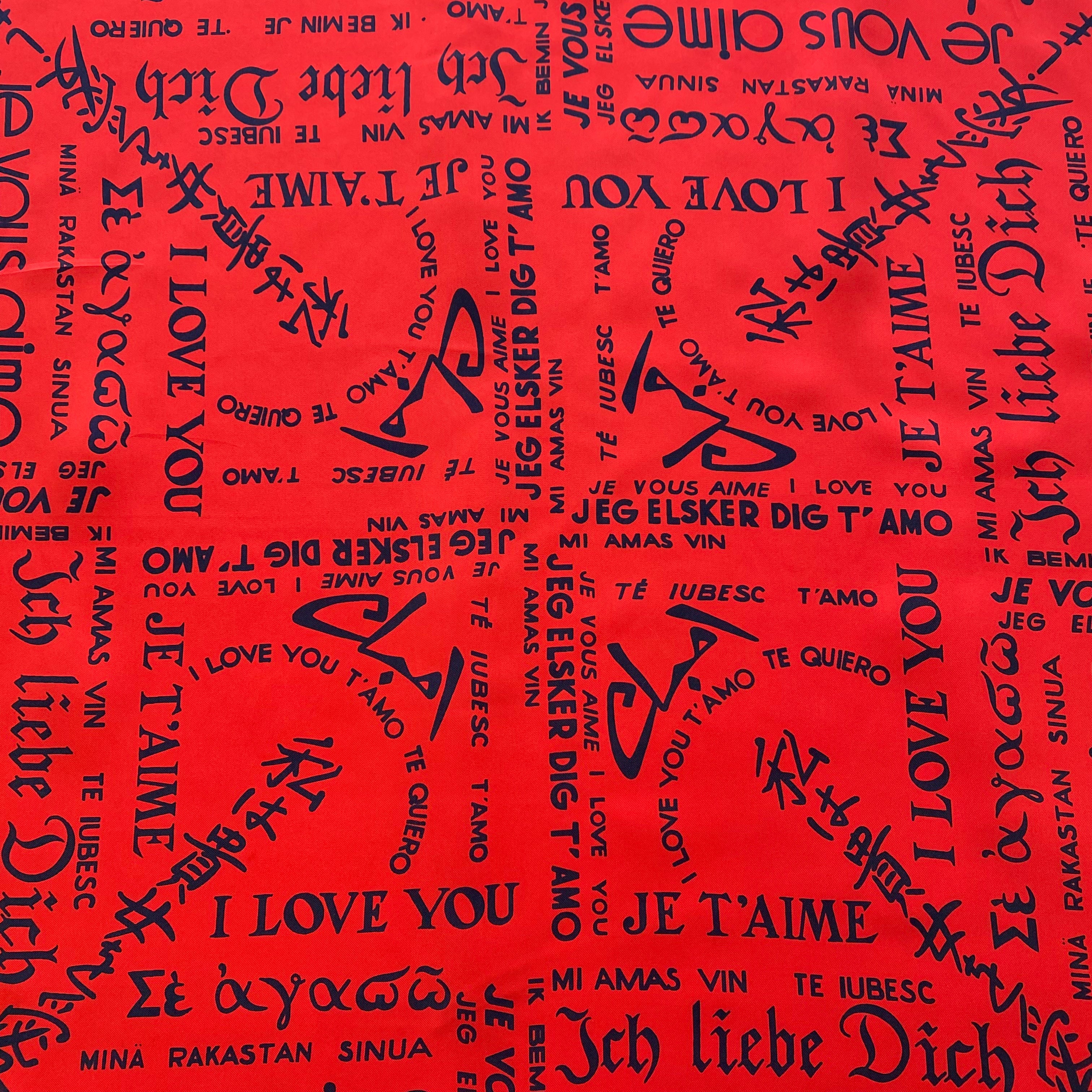 Fortnum & Mason Red Silk Scarf