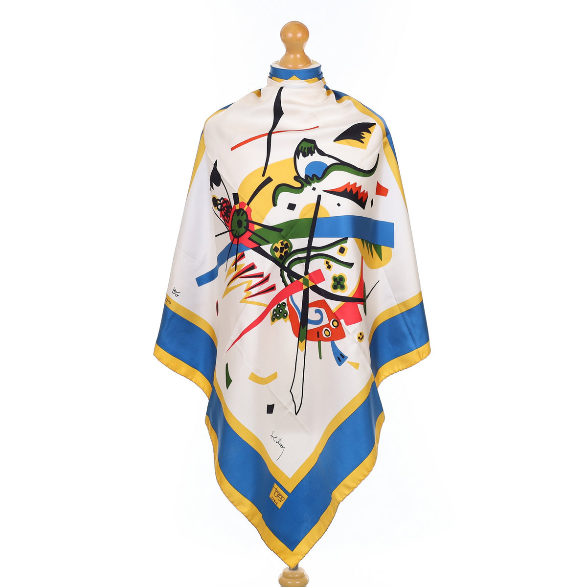 Horev Abstract Vintage Silk Scarf