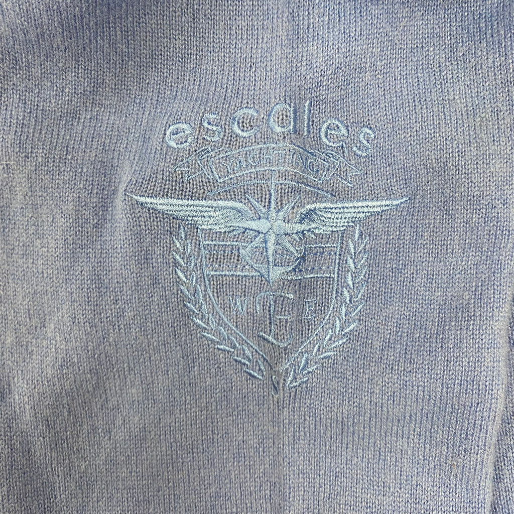 Men’s Escales Cornflower Blue Cashmere Crew Neck Jumper Extra Large