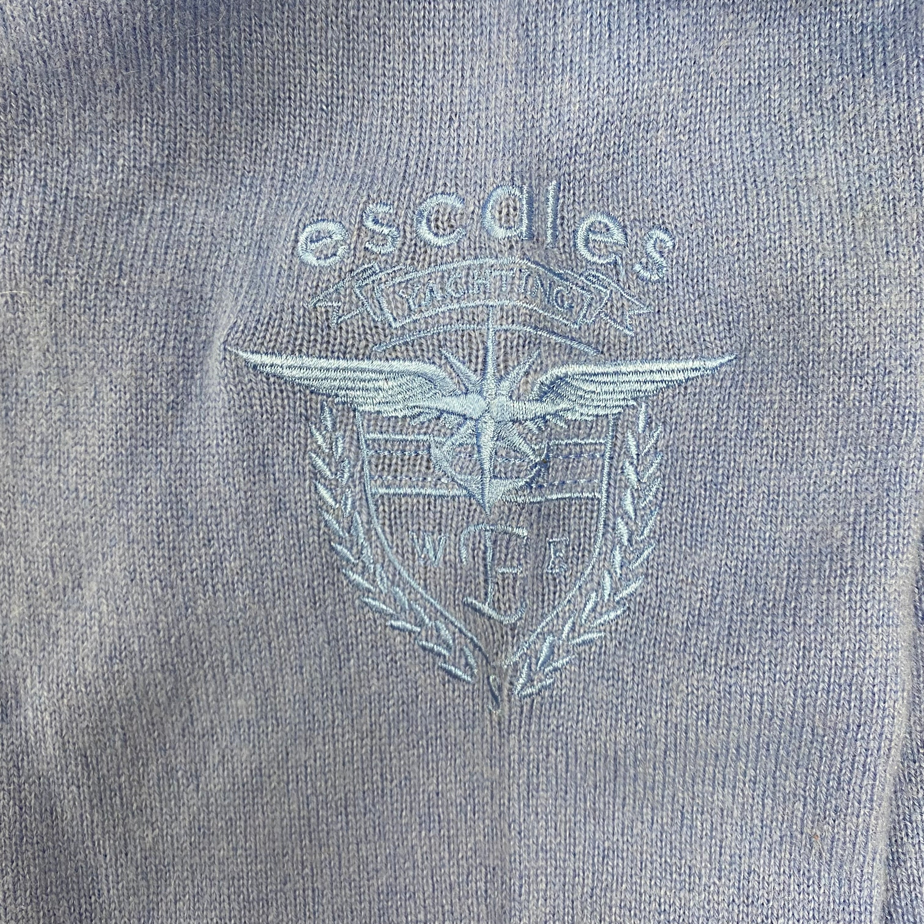 Men’s Escales Cornflower Blue Cashmere Crew Neck Jumper Extra Large