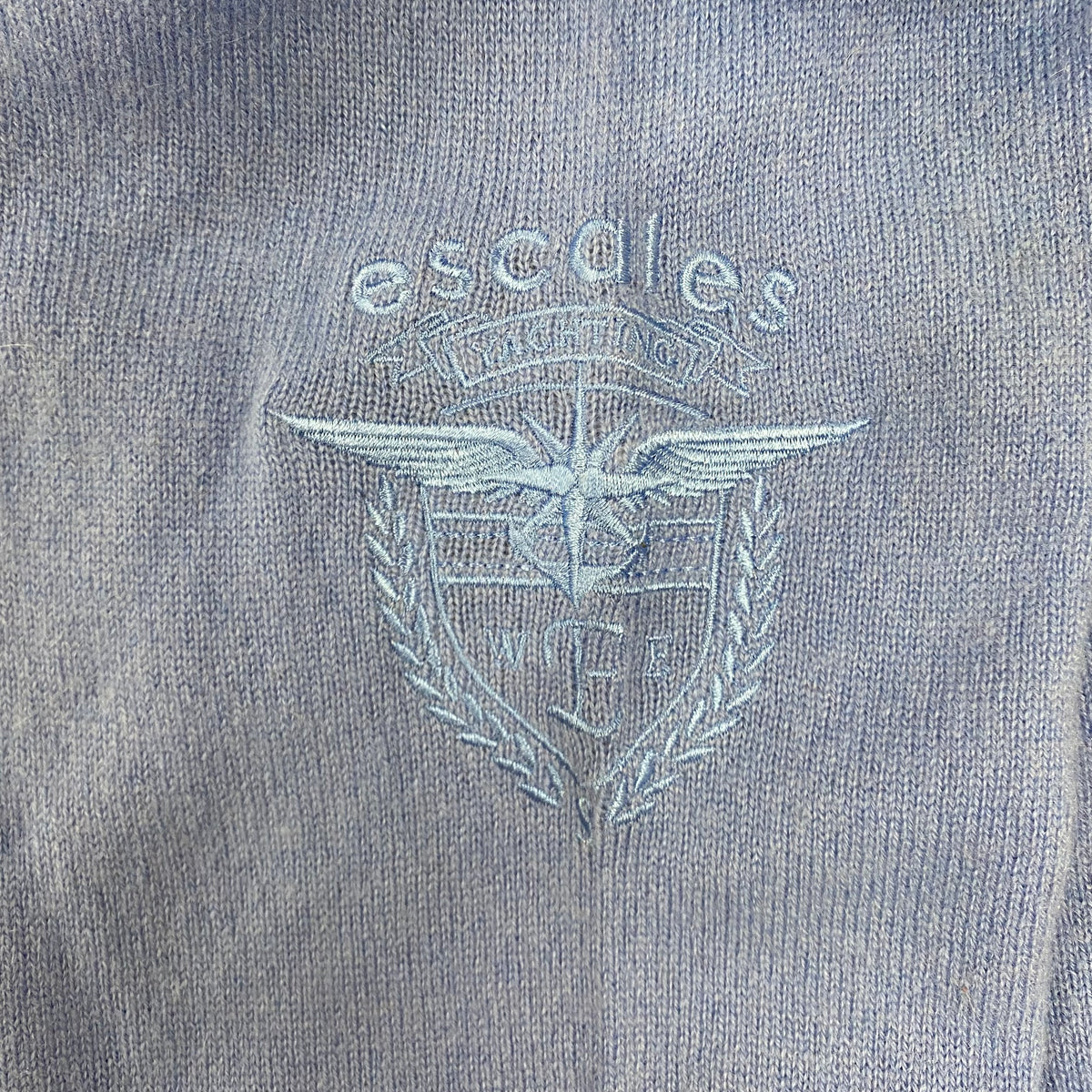 Men’s Escales Cornflower Blue Cashmere Crew Neck Jumper Extra Large