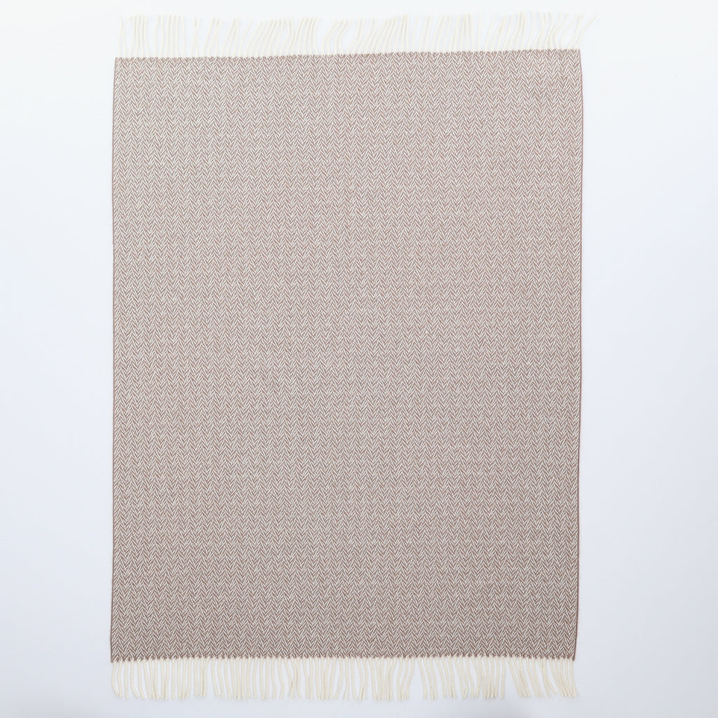Brand New English Mink Patterned Luxury Woven Cashmere Cot Baby Blanket