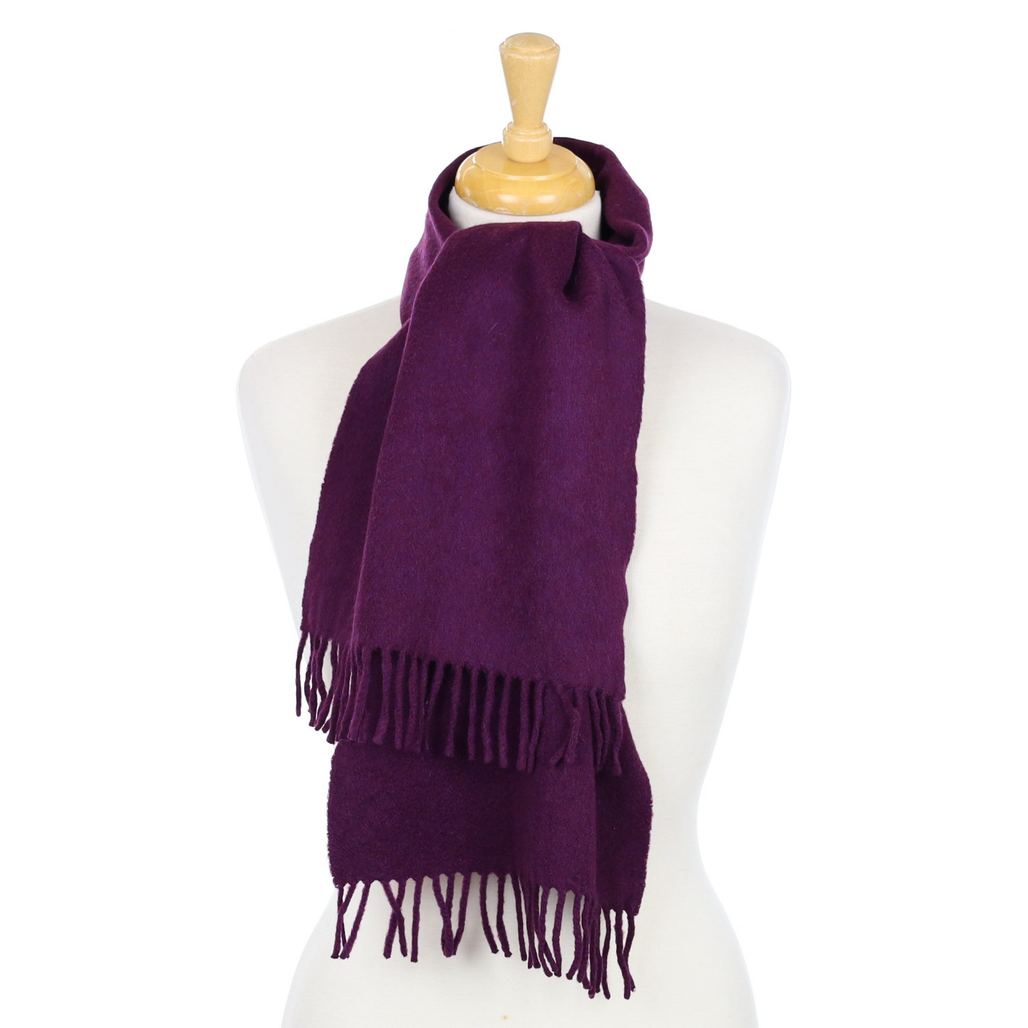 Scottish Grape Purple Cashmere Woven Scarf