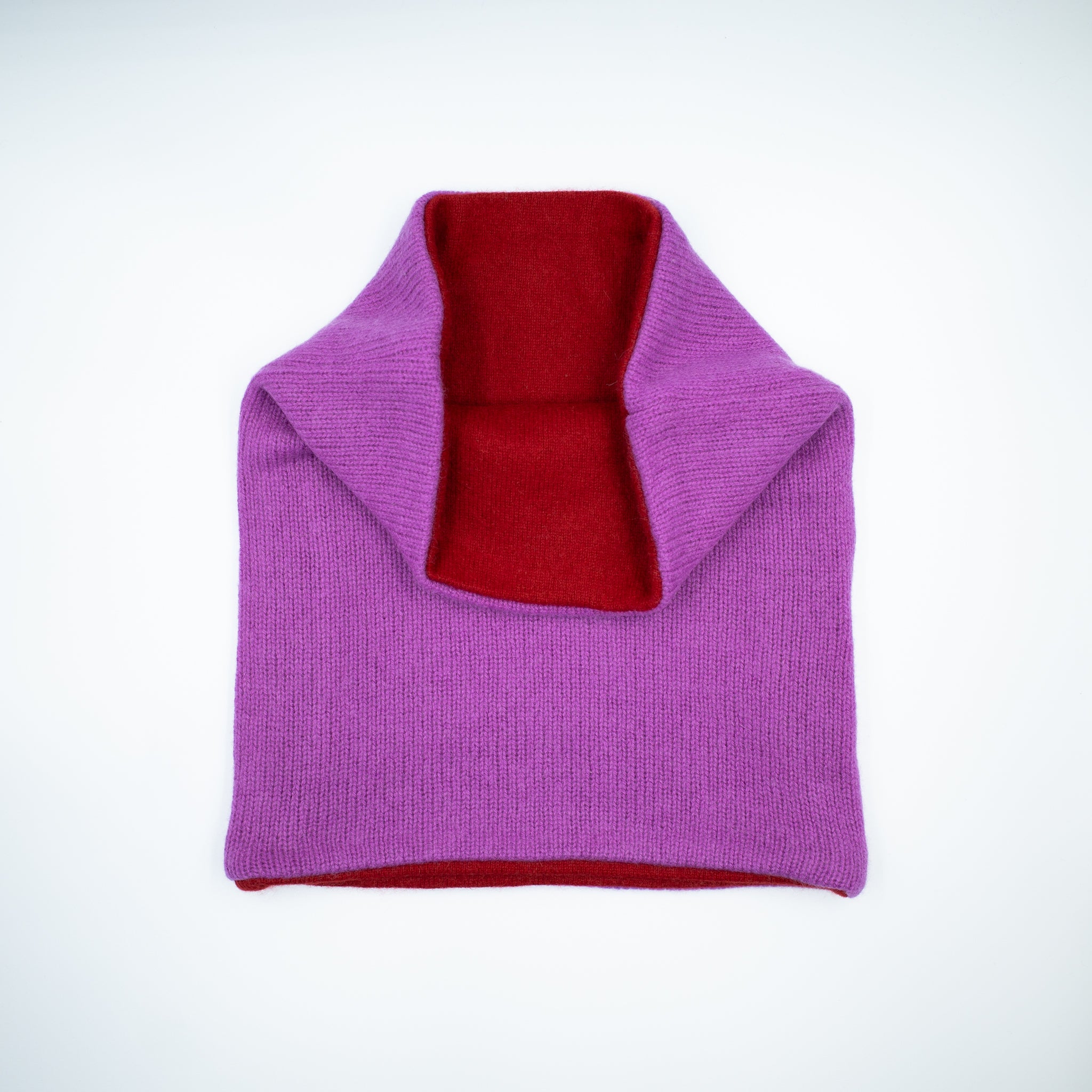 Pansy Purple and Crimson Luxury Double Layered Snood