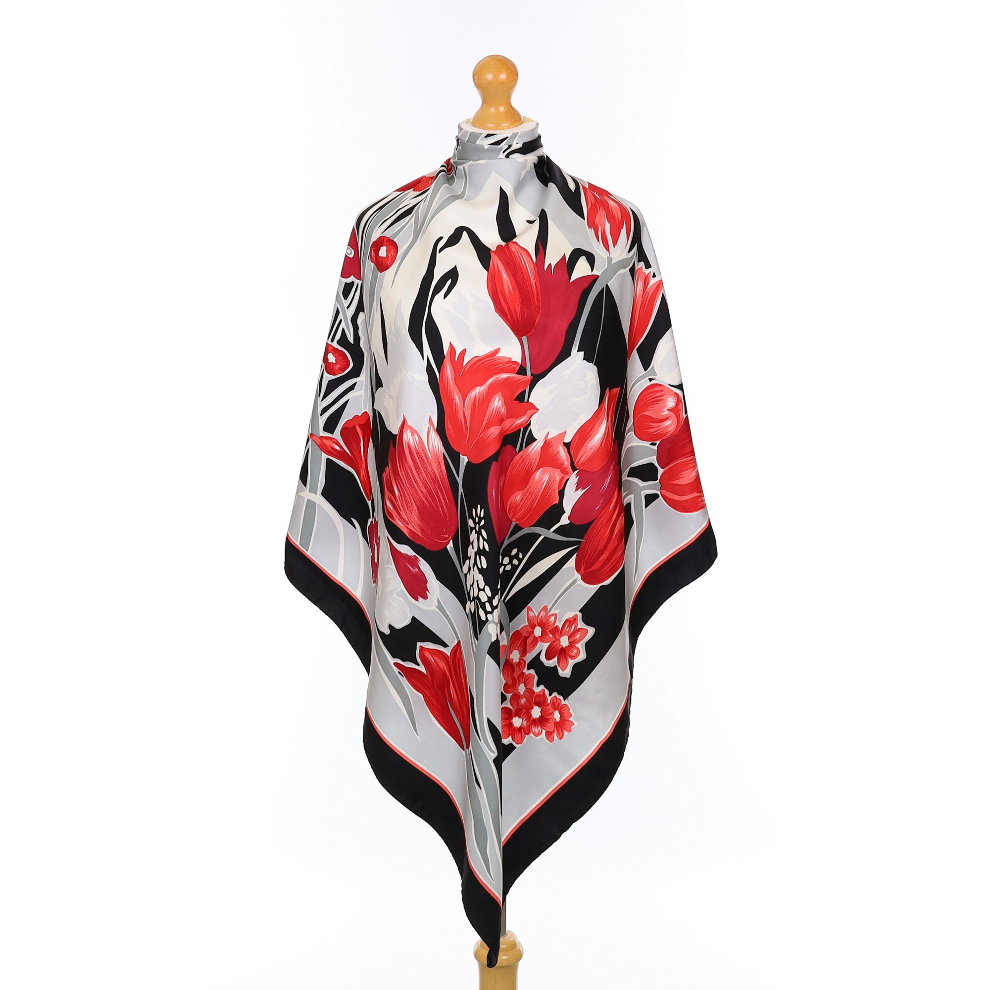 Large Tulip Silk Scarf