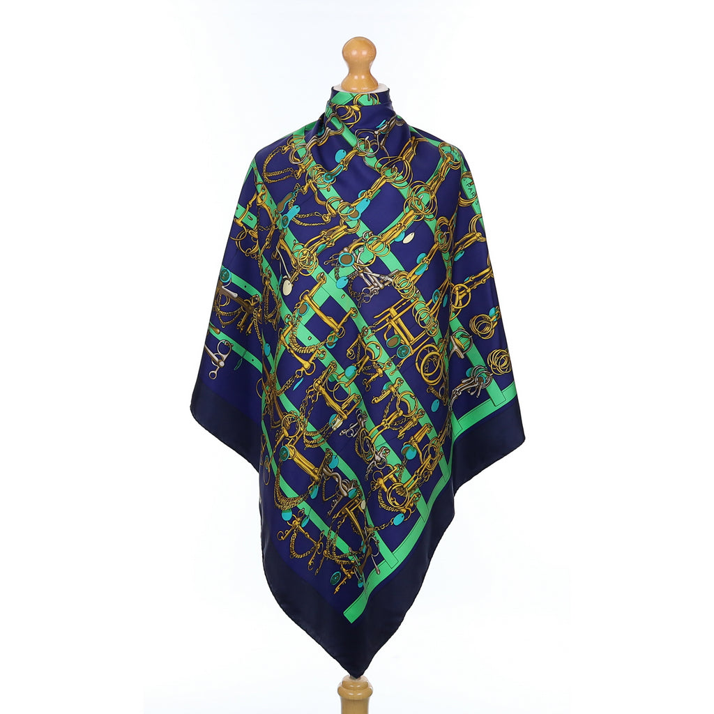 Hermès Mors & Filets Silk Scarf