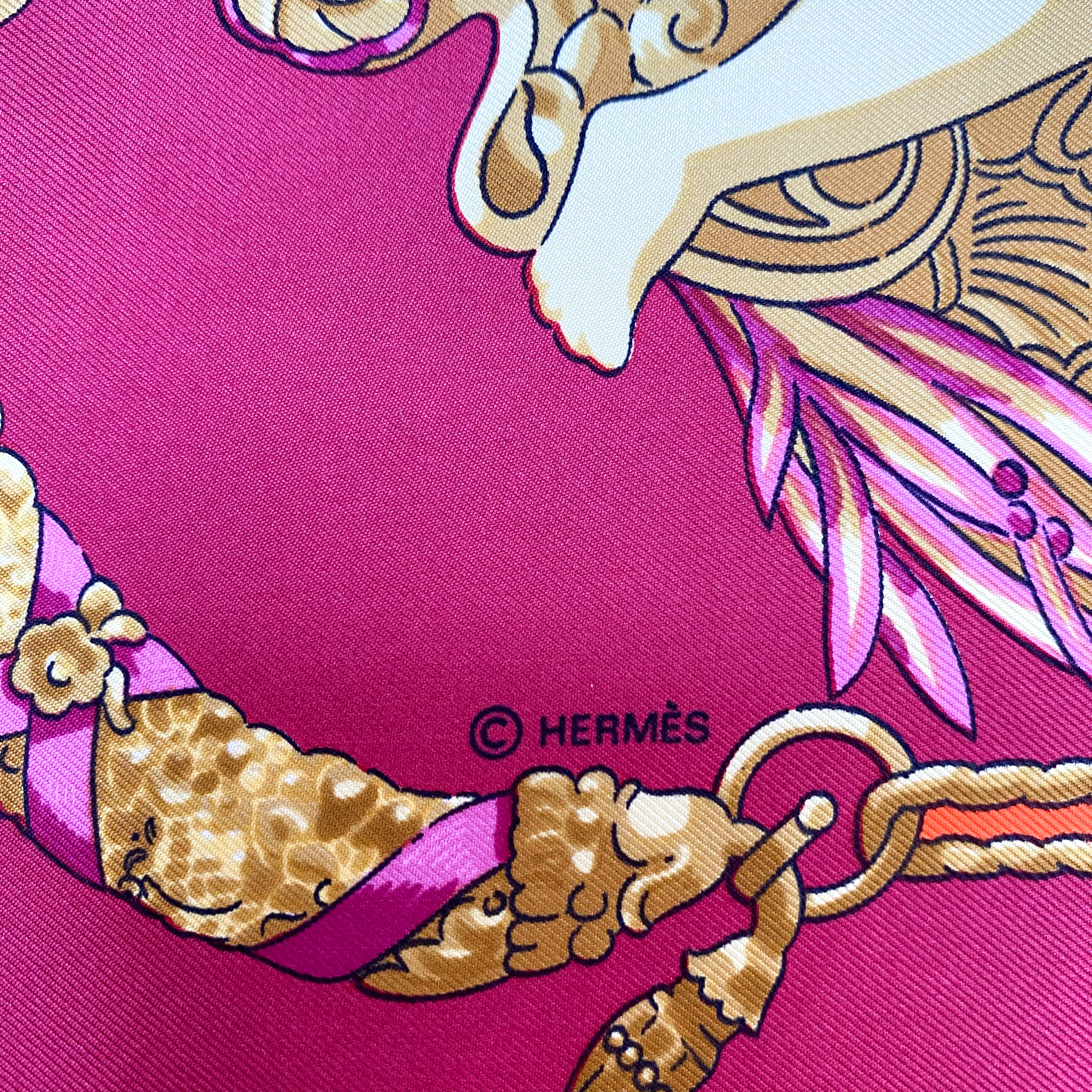 Boxed Immaculate Hermés Hommage a Charles Garnier Silk Scarf