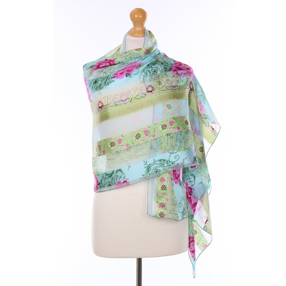 Marc Rozier Floral Silk Scarf