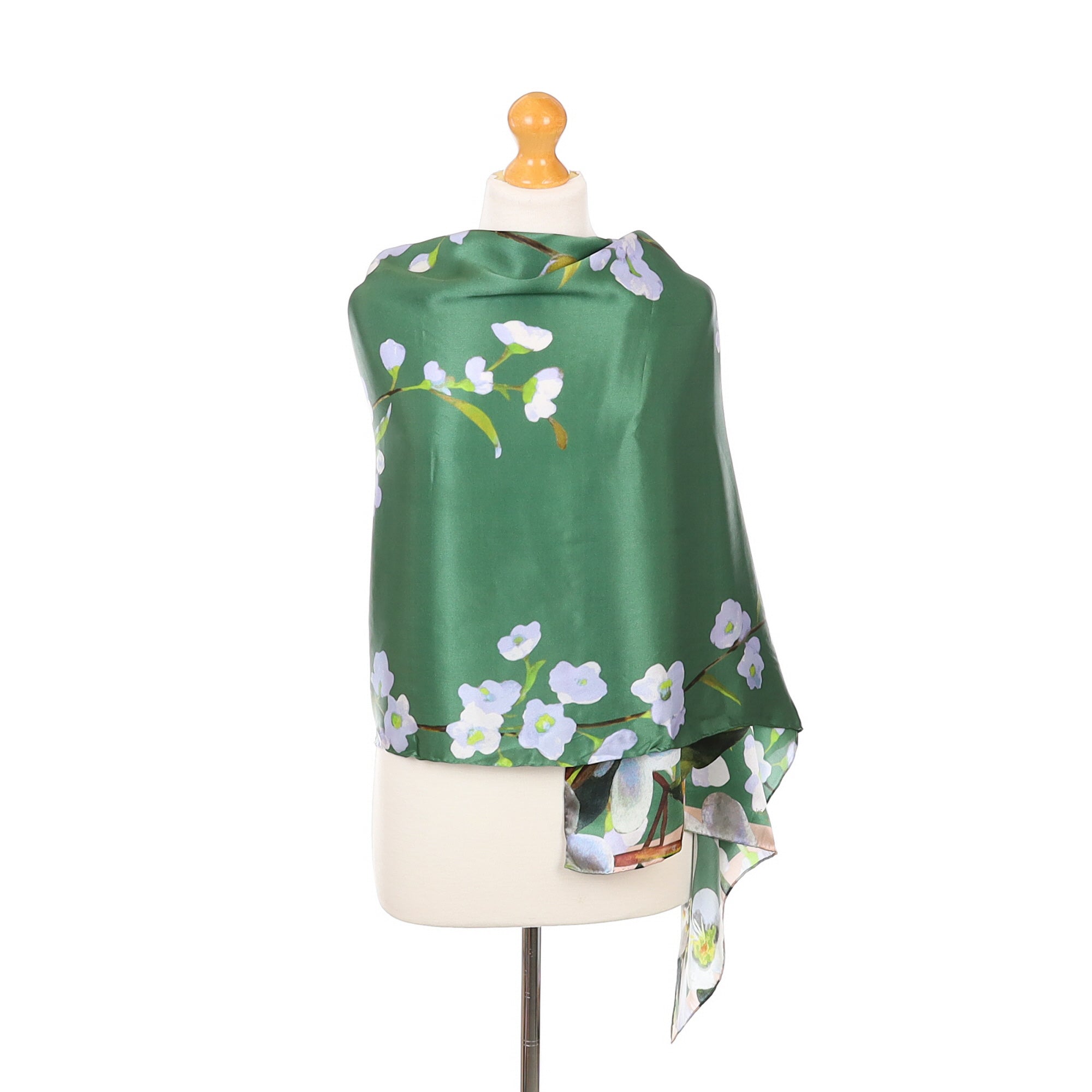 Ted Baker Green Floral Wrap Style Silk Scarf