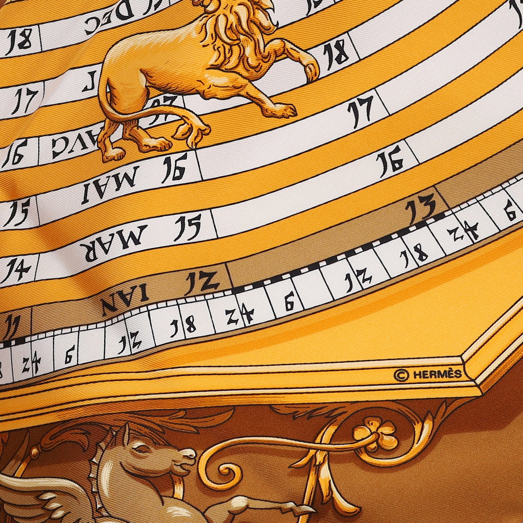 Pristine Hermès Dies et Hore Silk Scarf
