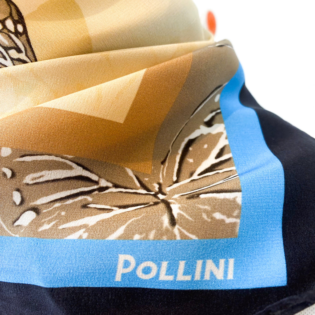 Pollini Italian Butterfly Silk Scarf