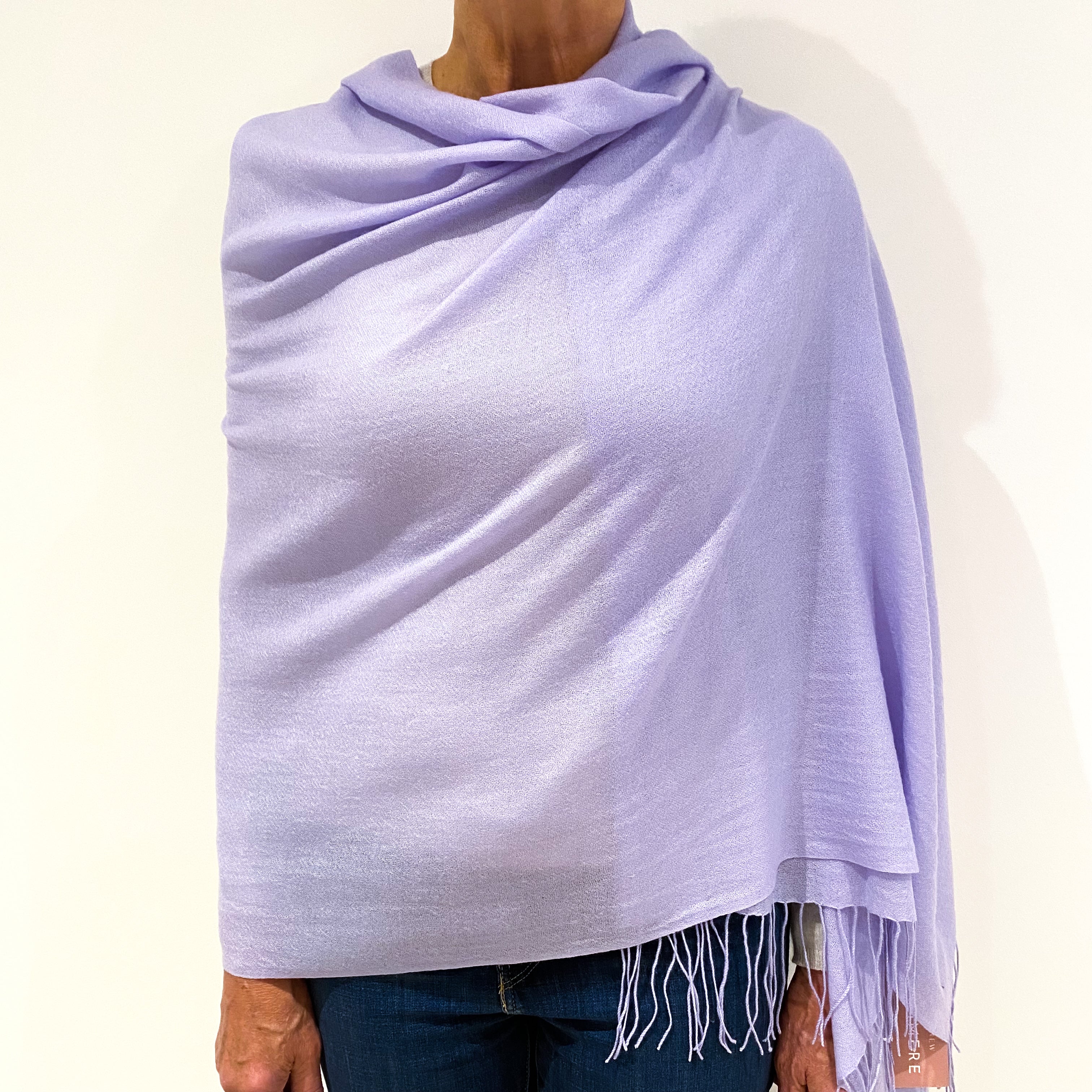 Brand New Pastel Purple Cashmere Pashmina Scarf