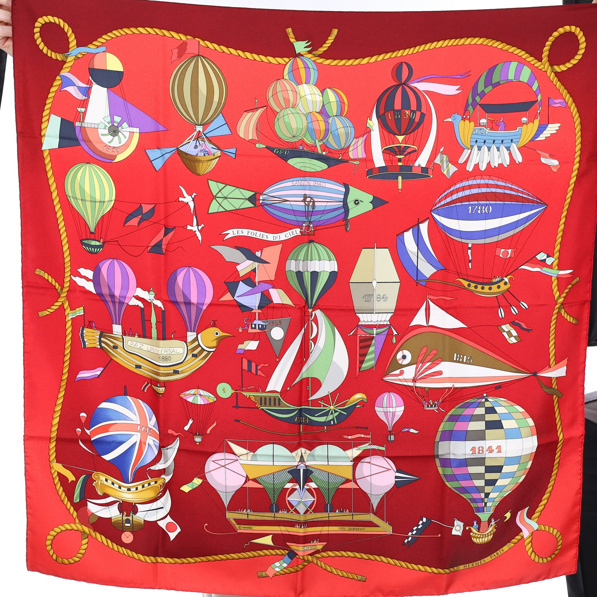 Brand New Boxed Hermès Les Folies du Ciel Silk Scarf Quite Rare