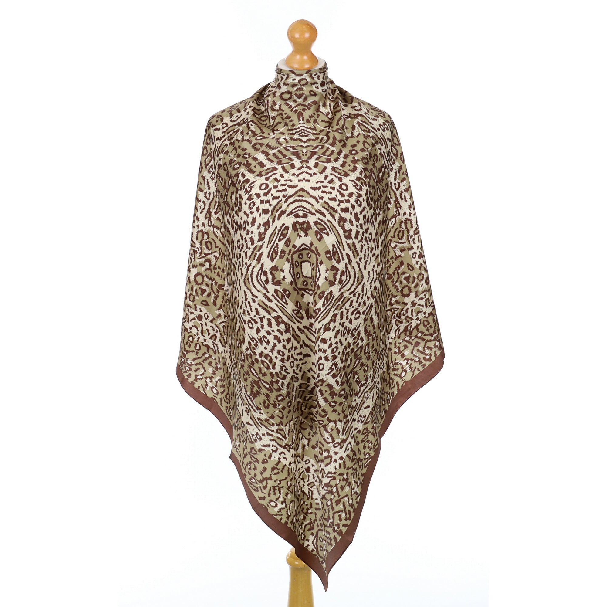 Immaculate Oscar de la Renta Animal Print Silk Scarf