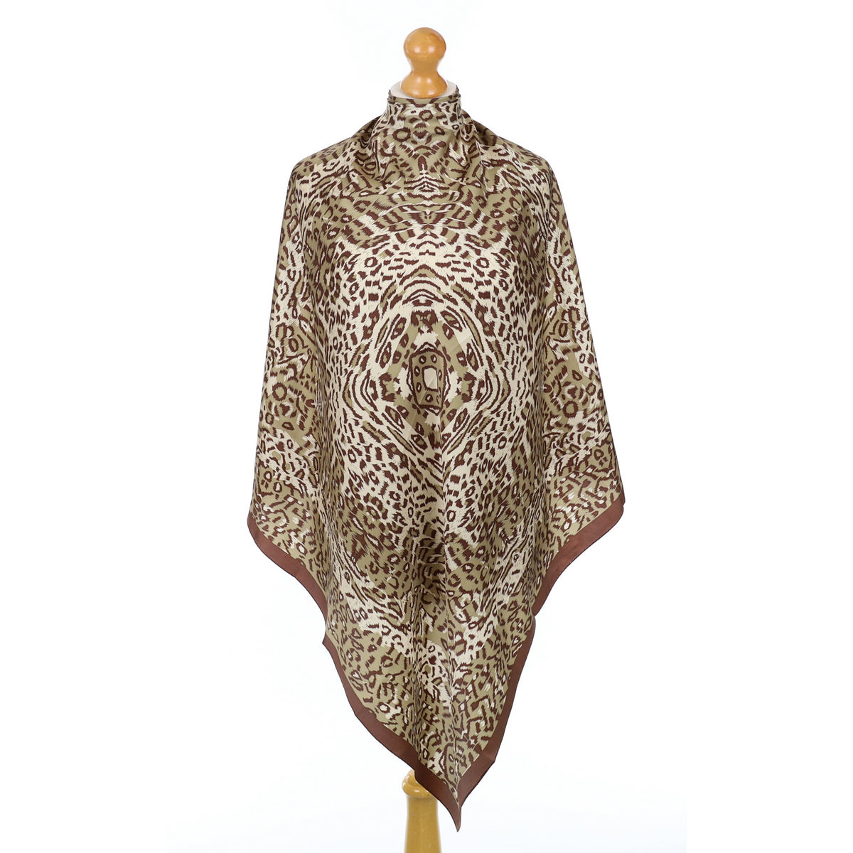 Immaculate Oscar de la Renta Animal Print Silk Scarf
