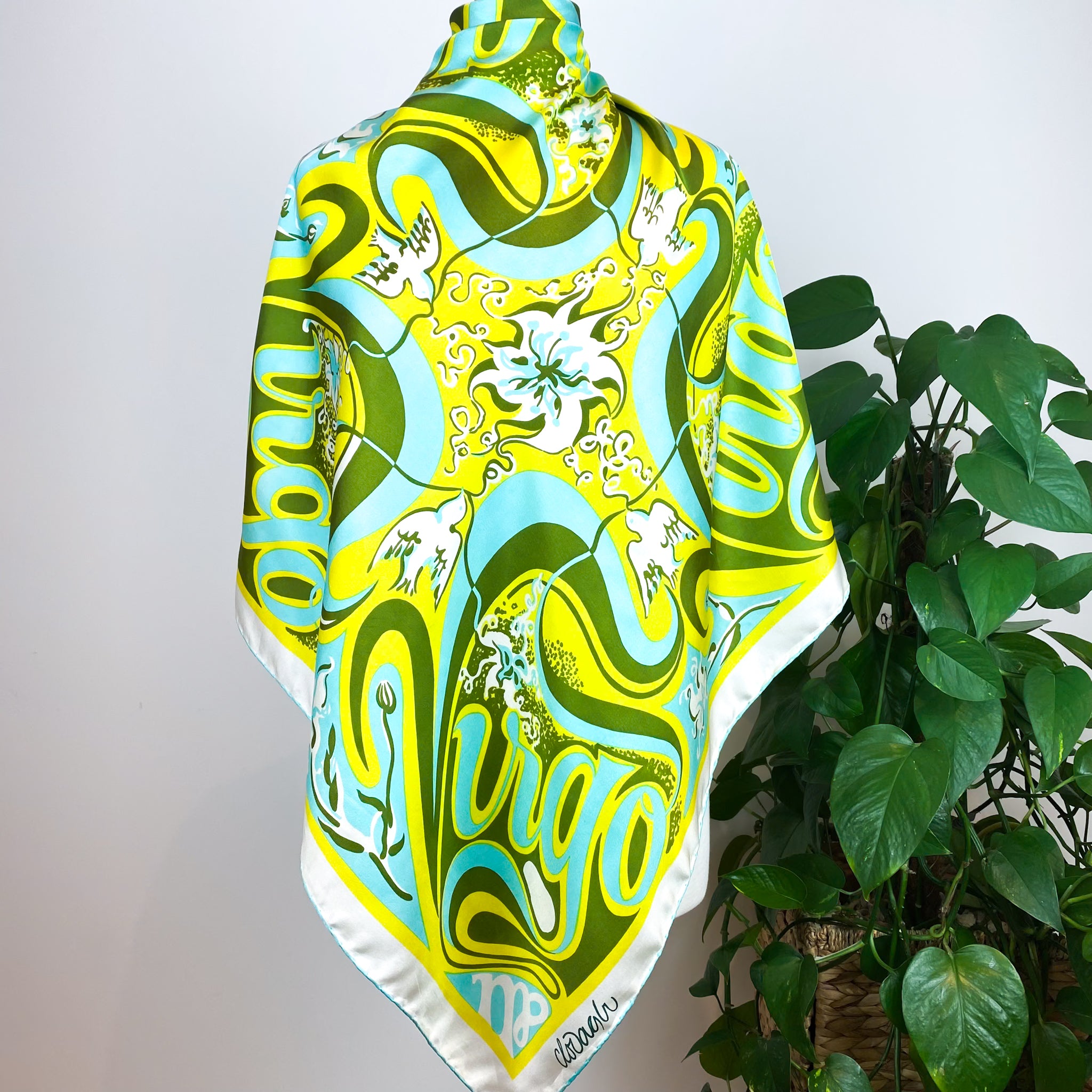 1970’s Abstract Vintage Silk Scarf