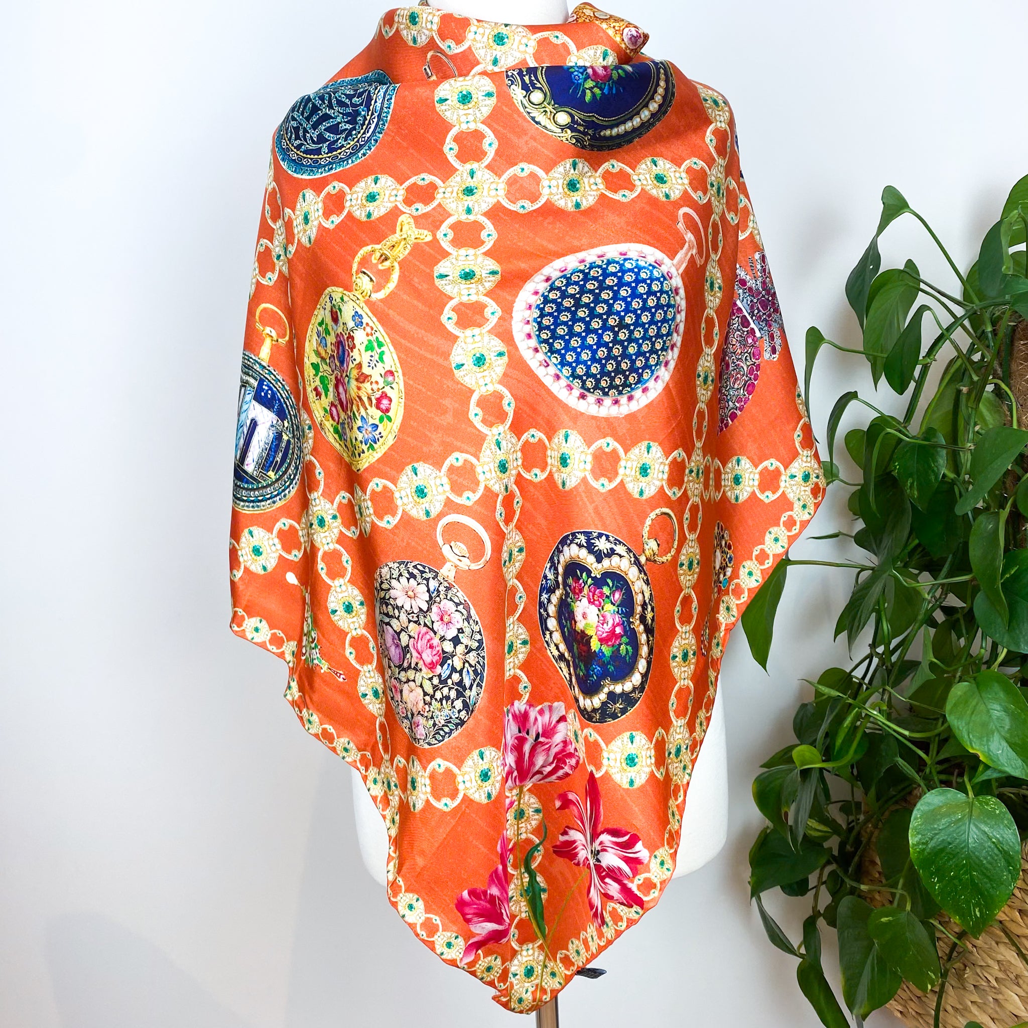 Large Jewellery Design Silk Scarf