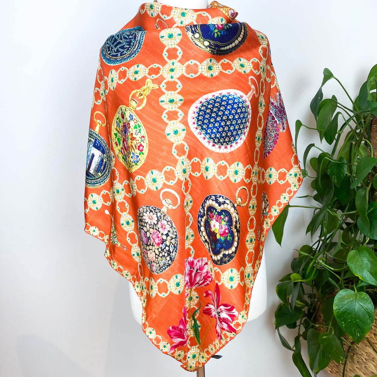 Large Jewellery Design Silk Scarf