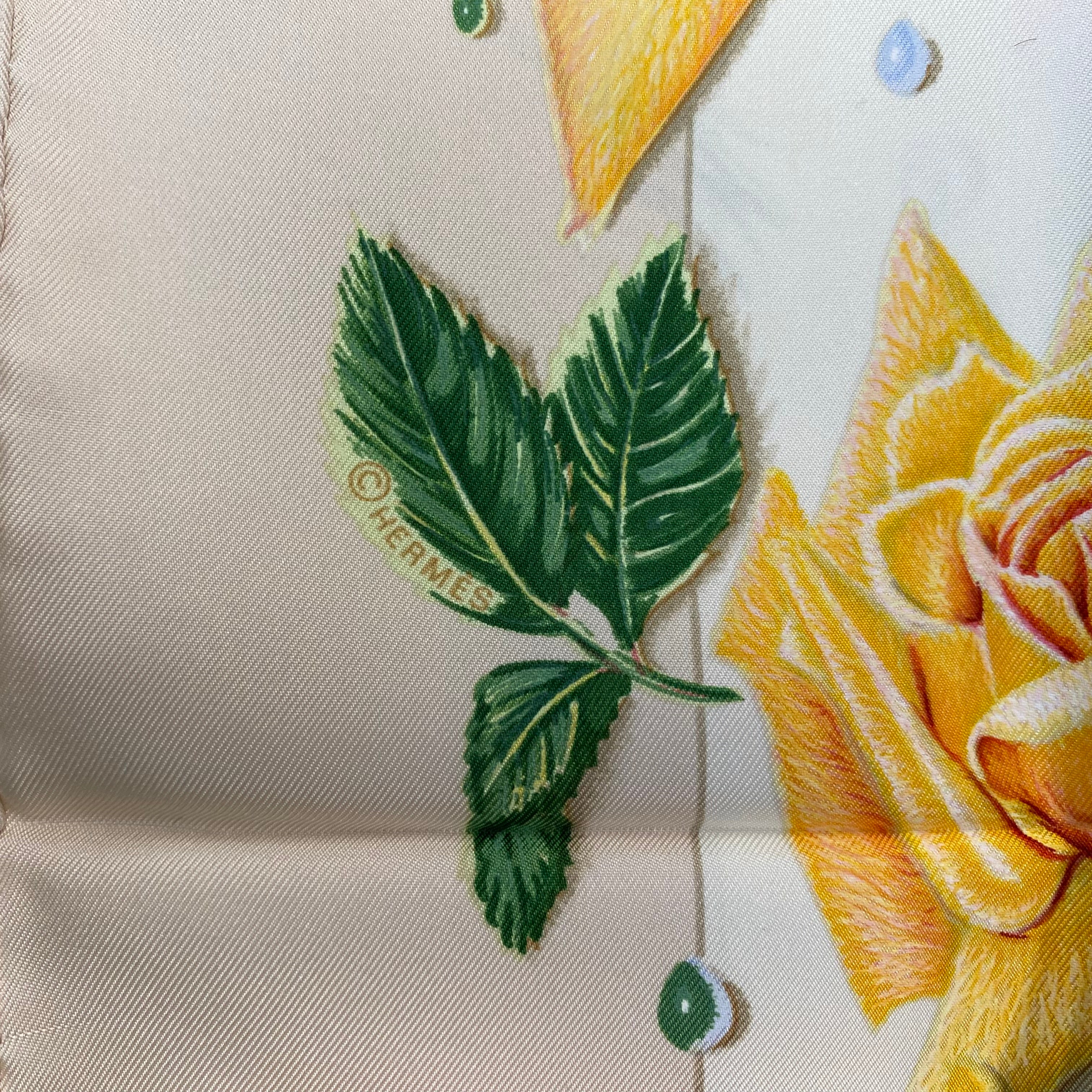 Hermès La Rosée Silk Scarf