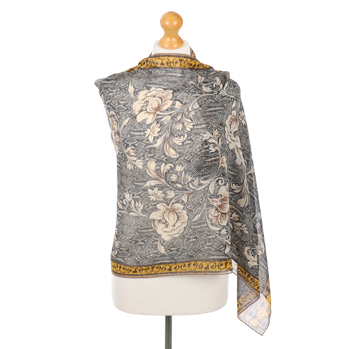 Italian Wrap Style Silk Scarf