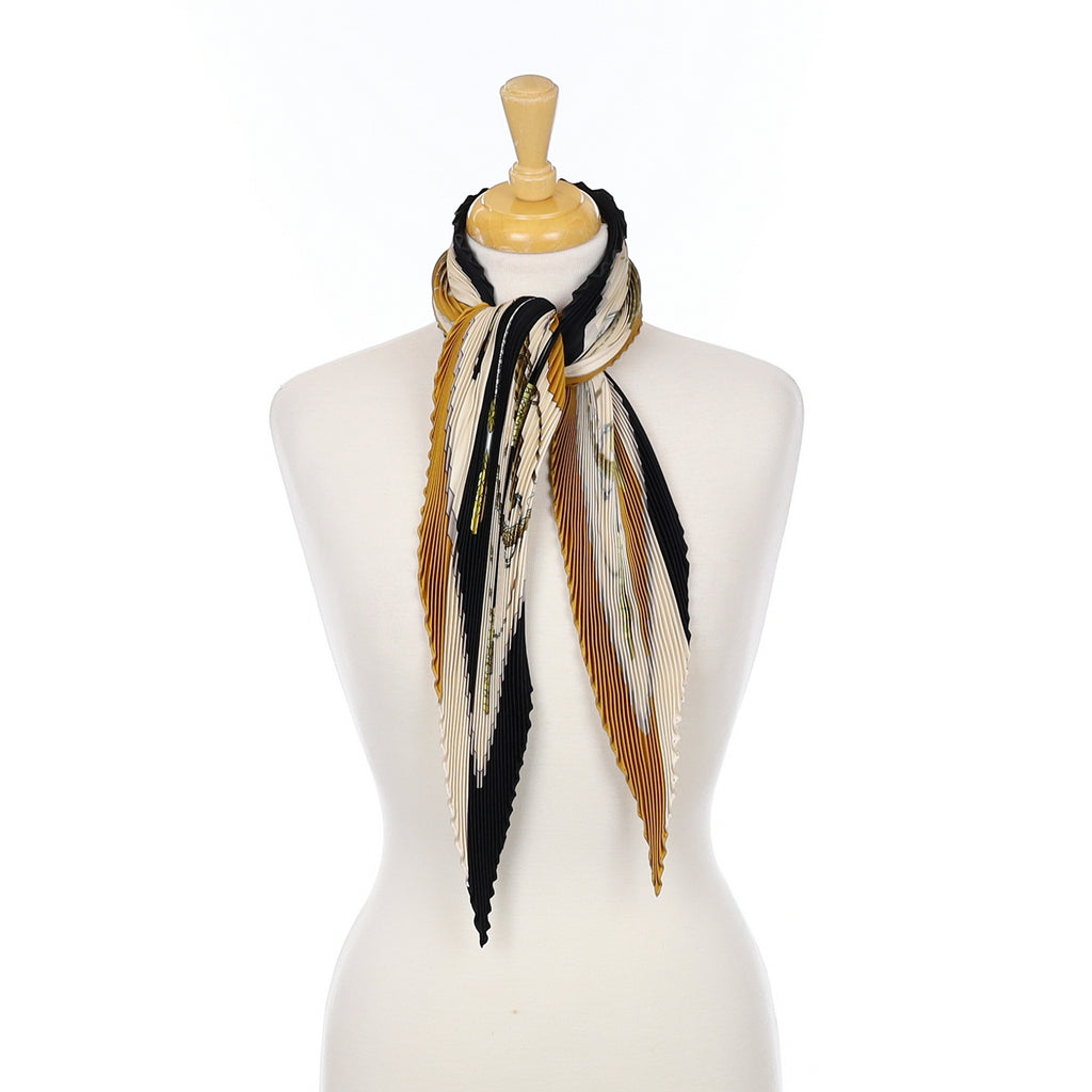Hermès Clic Clouc Plissé Silk Scarf