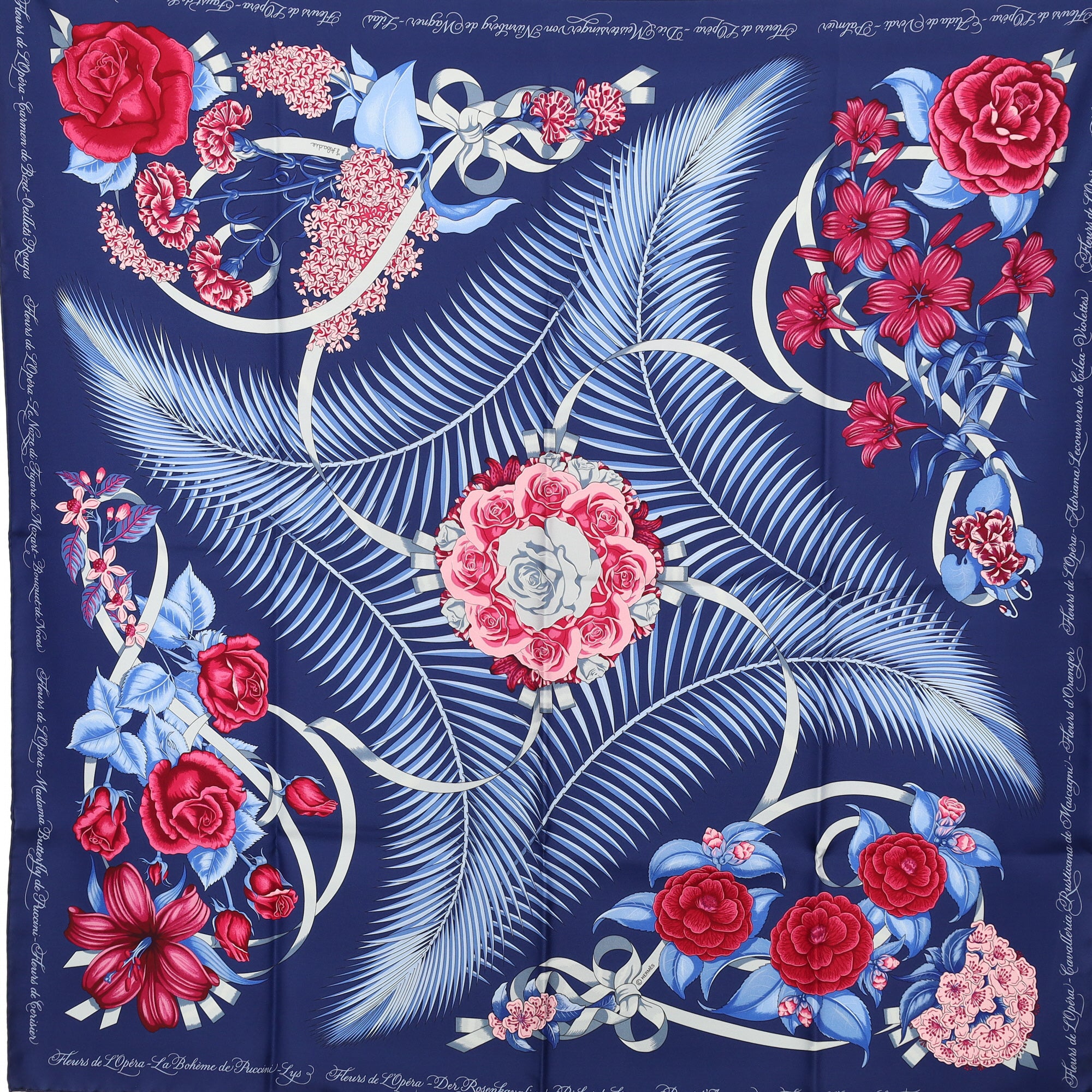 Hermes Fleurs De L’opéra  Silk Scarf