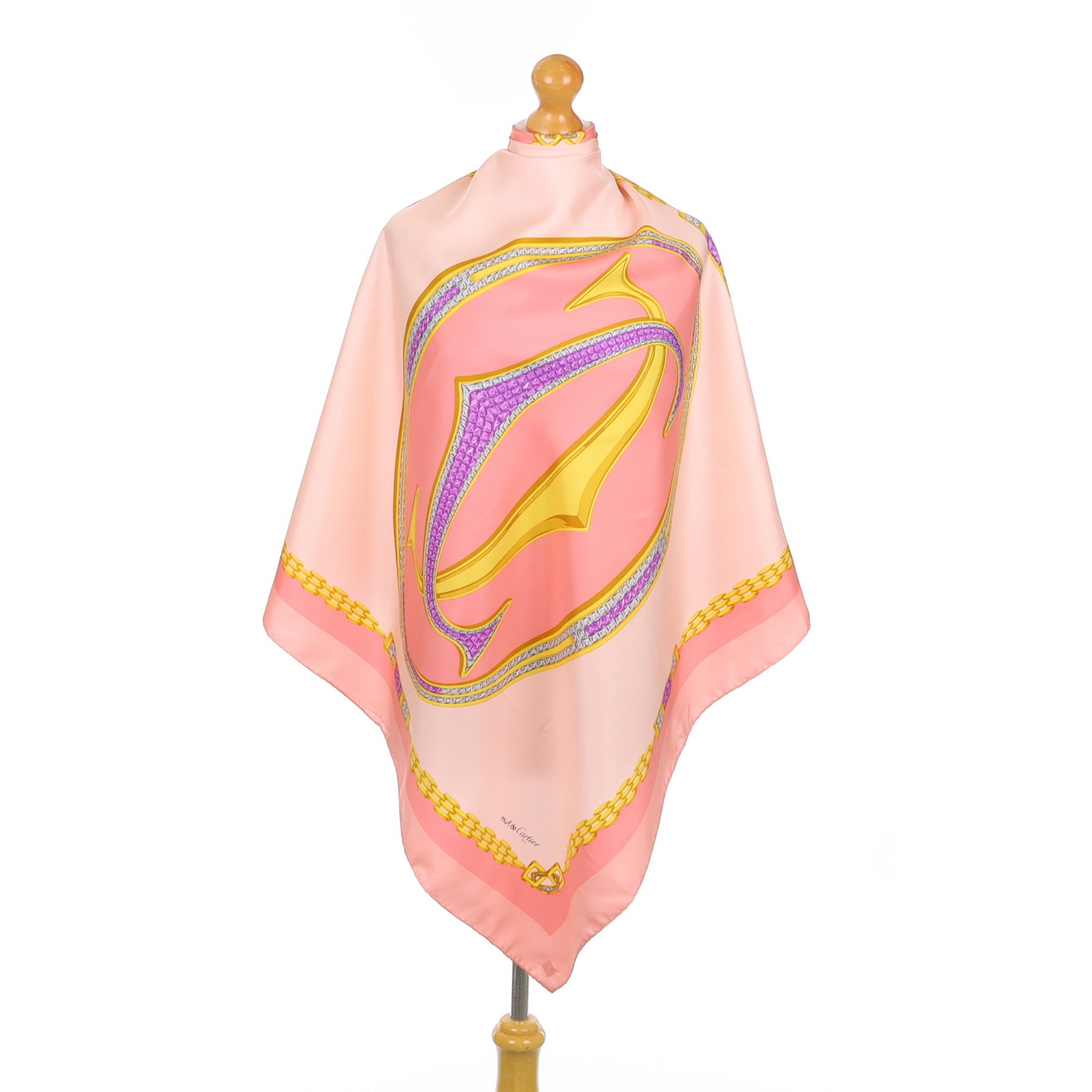 Pristine Cartier Designer Silk Scarf