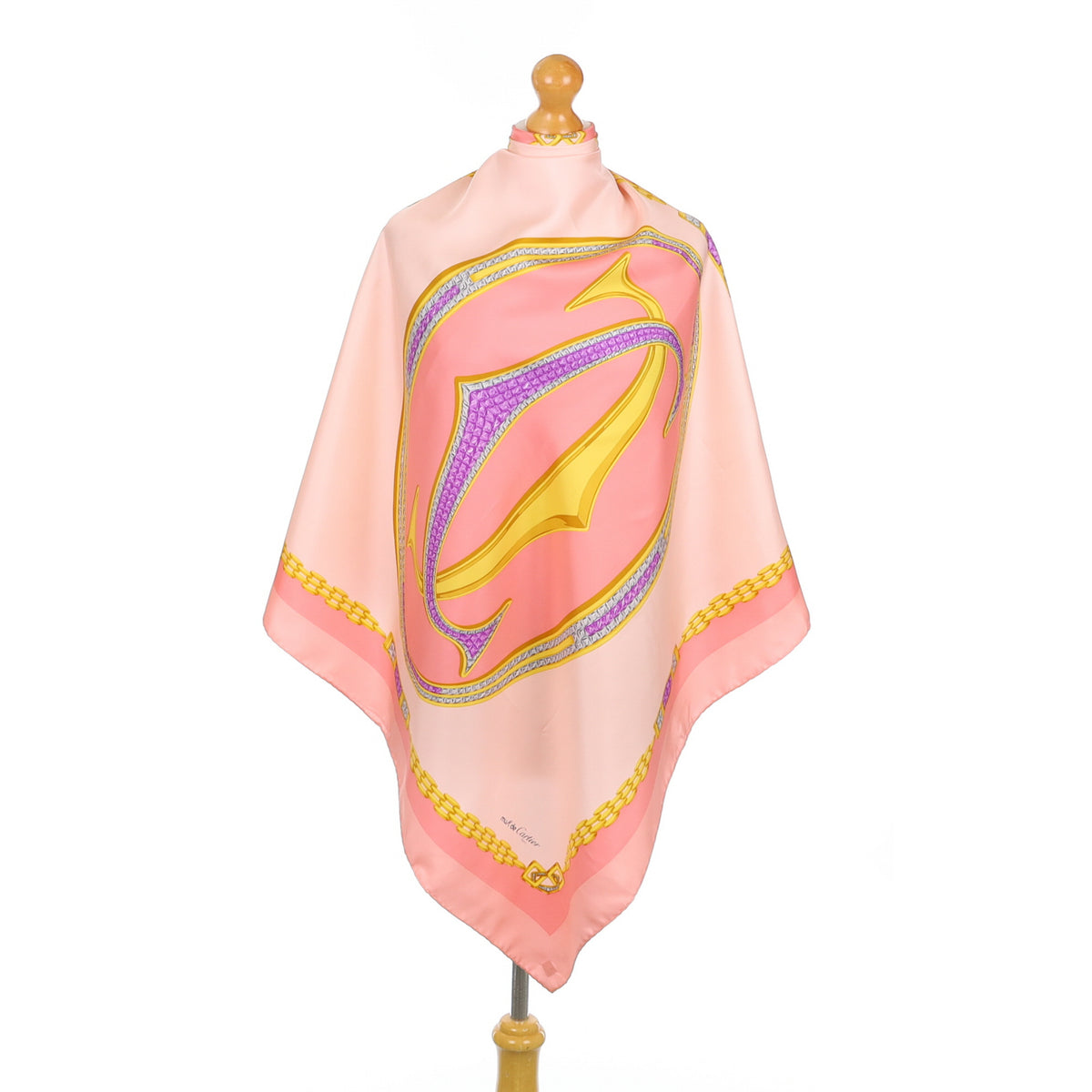 Pristine Cartier Designer Silk Scarf