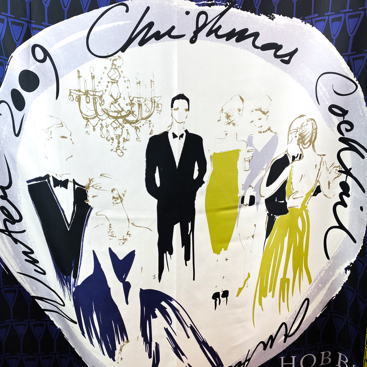 Hobbs Cocktail Party Design Silk Scarf