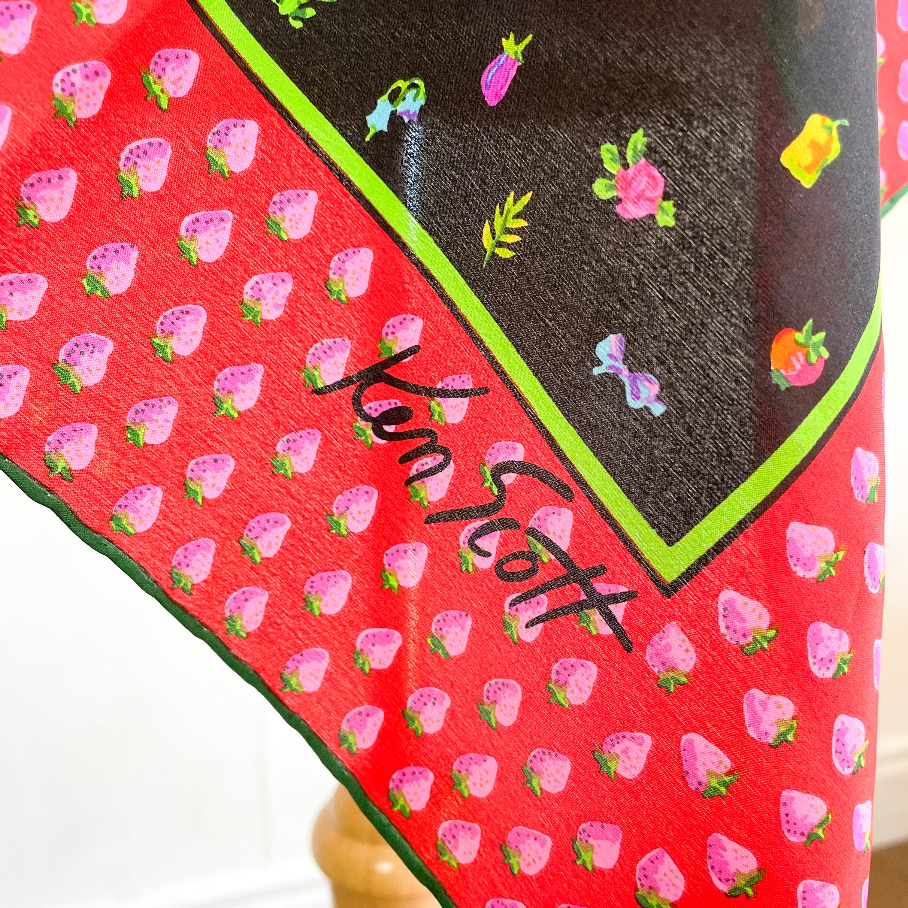 Ken Scott Floral Designer Silk Scarf